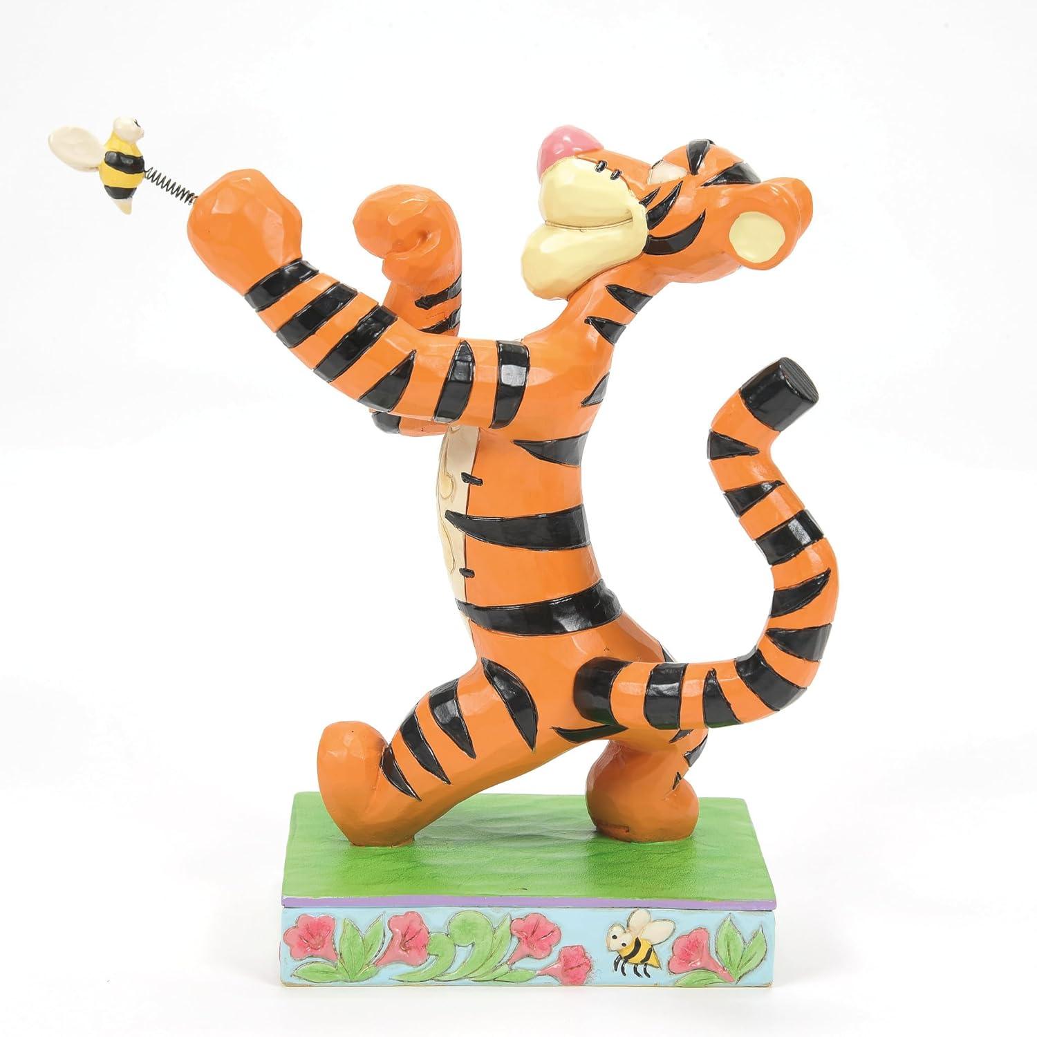 Jim Shore Disney Traditions Jim Shore Winnie the Pooh Tigger Fighting Bee Figurine 5.5in H