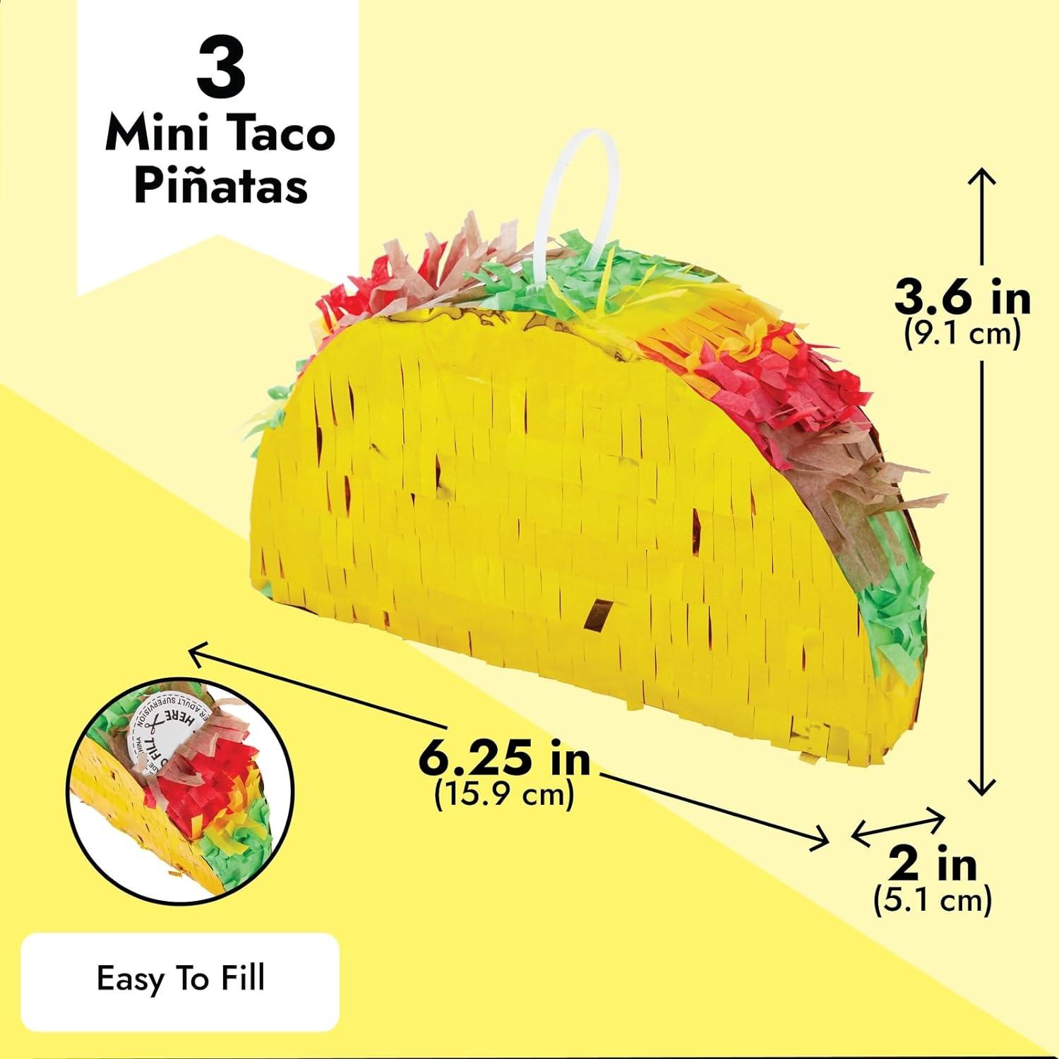 Mini Yellow Taco Piñatas for Festive Celebrations