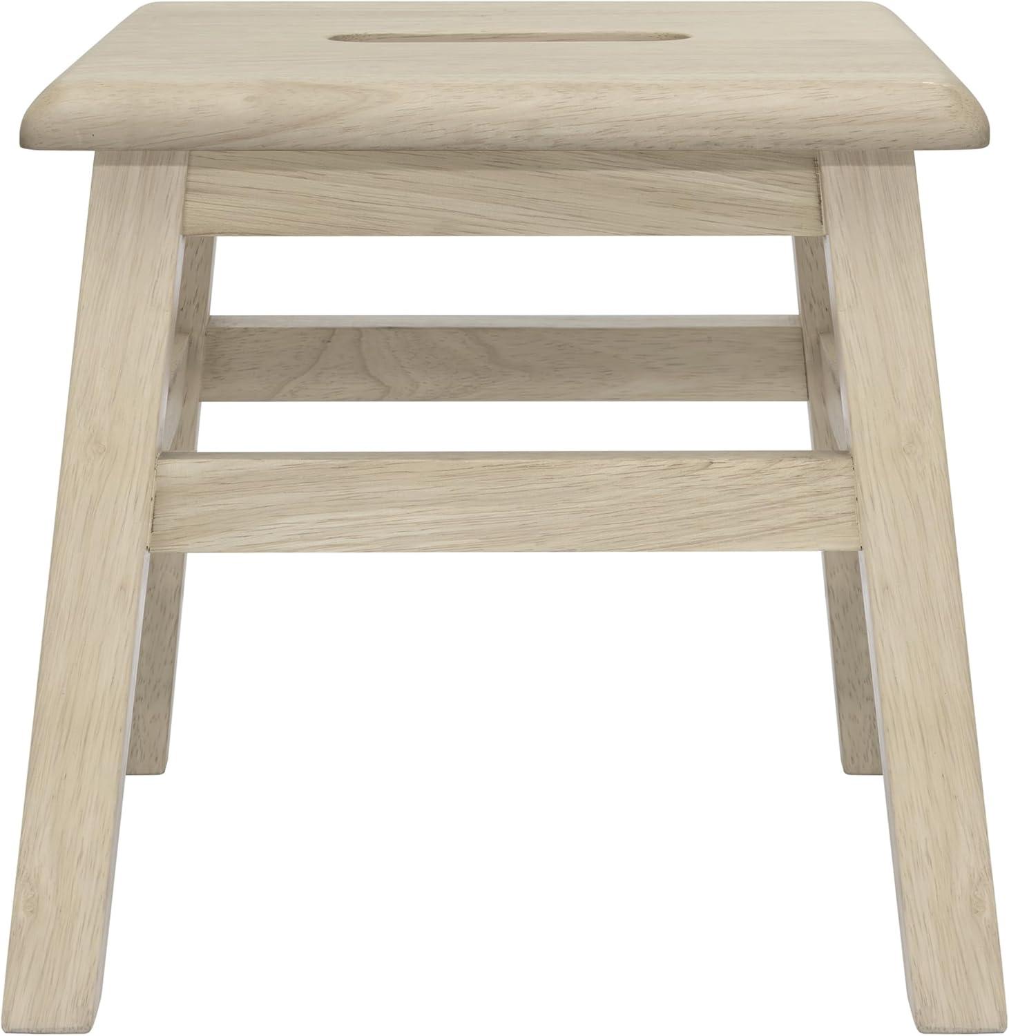 eHemco Solid Hardwood Step Stool, 12.25 Inches, Unfinished