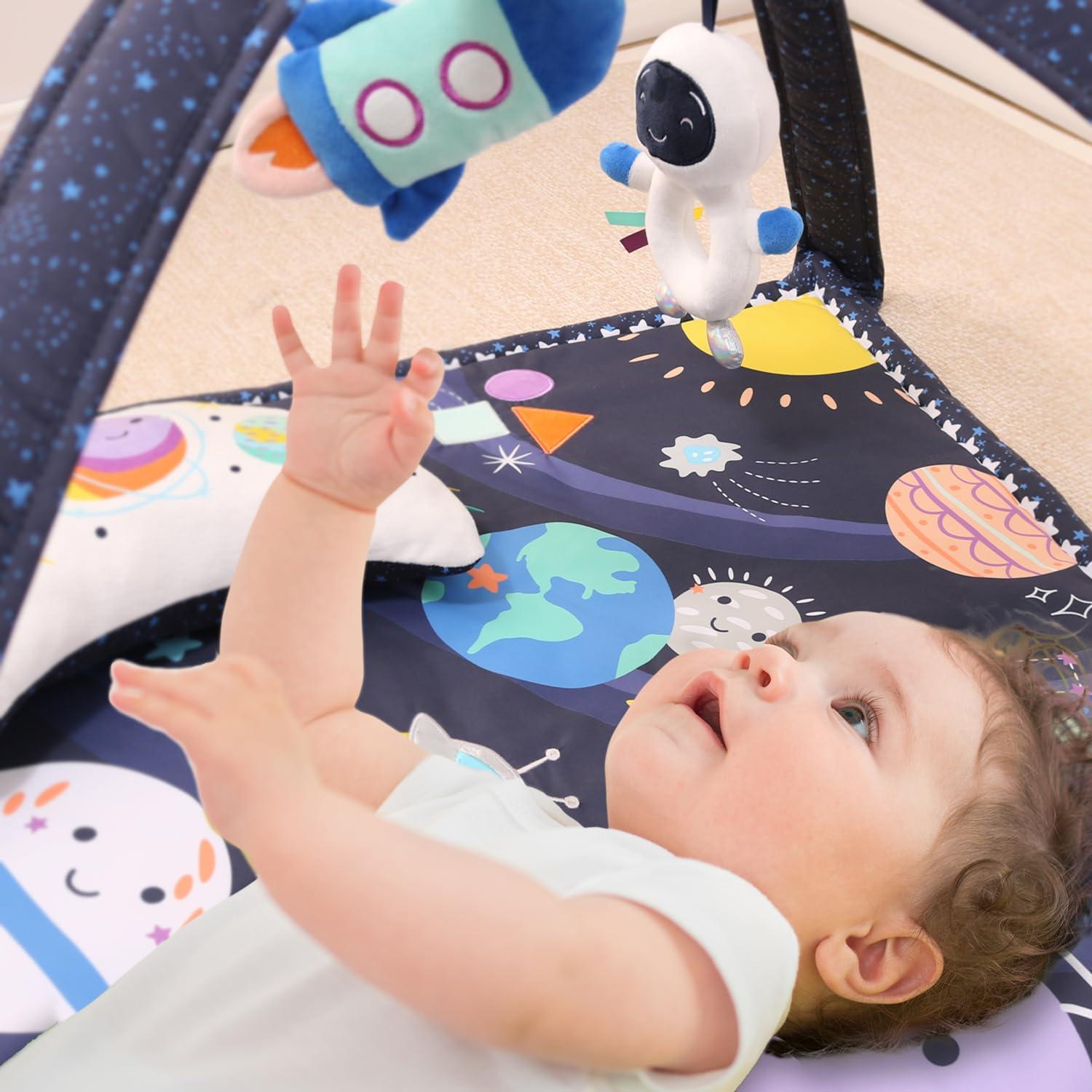 The Peanutshell Space 7-in-1 Activity Play Gym & Play Mat for Baby, Multicolor