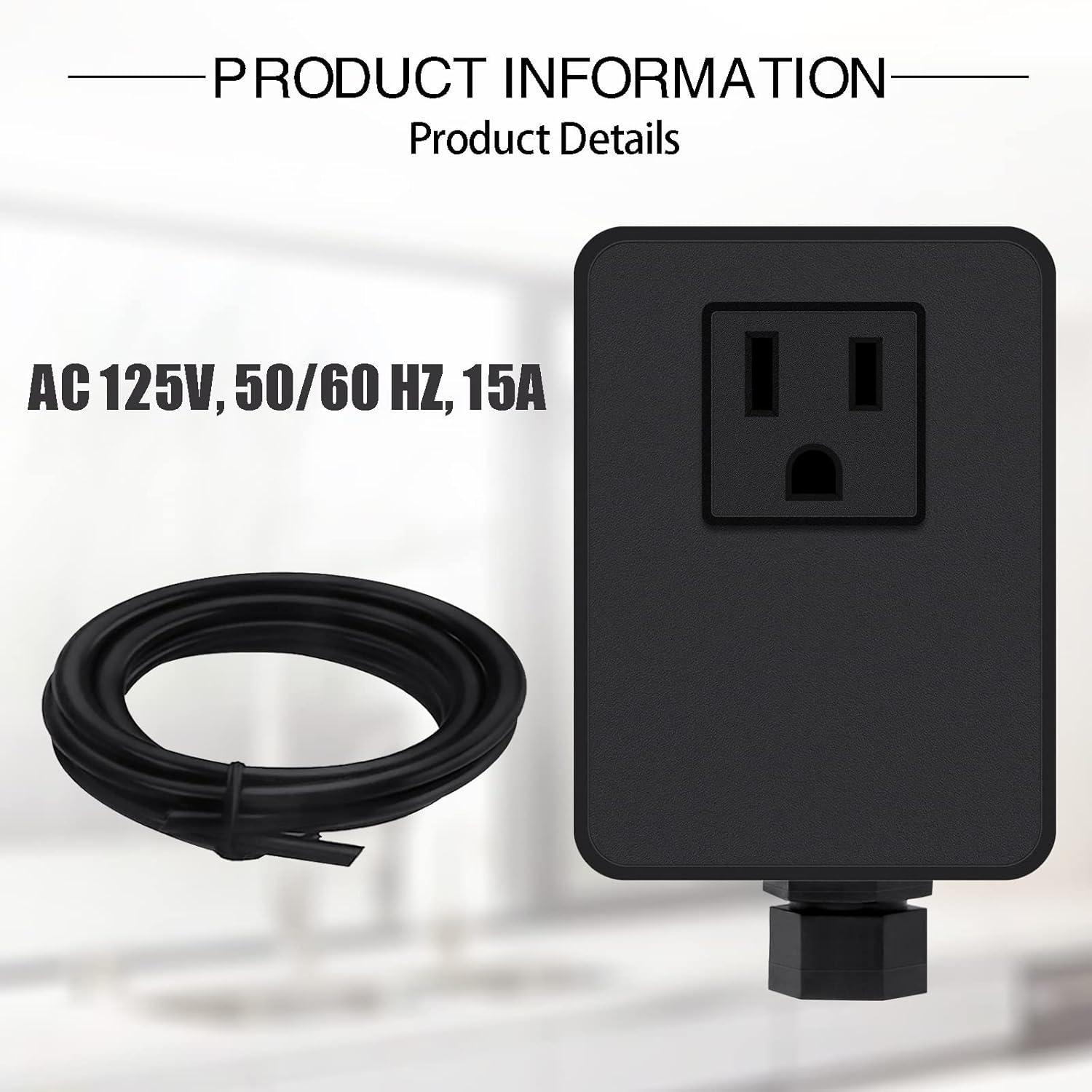 Kraus KRAUS Garbage Disposal Air Switch Kit with Push Button, AC Adapter, Power Cord, and Air Tube Included