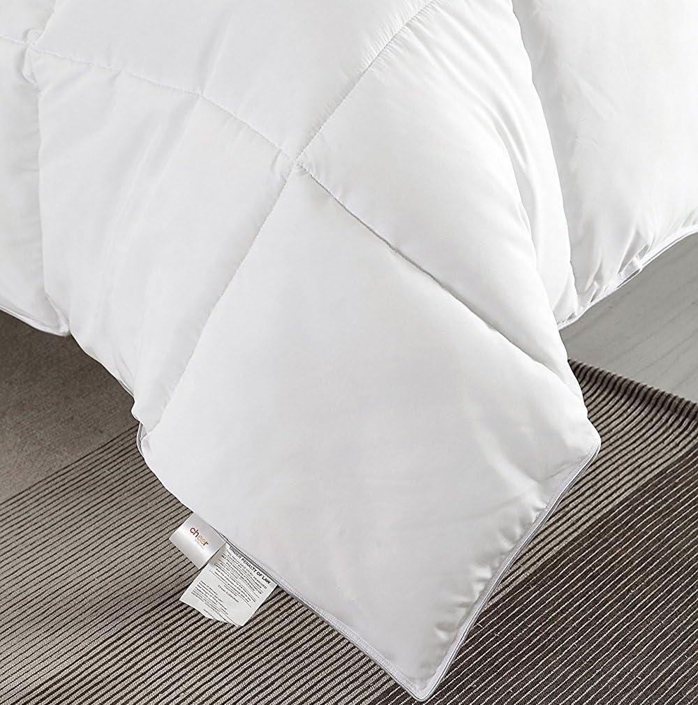Cheer Collection Luxurious Down Alternative All Season Comforter (White) (King)