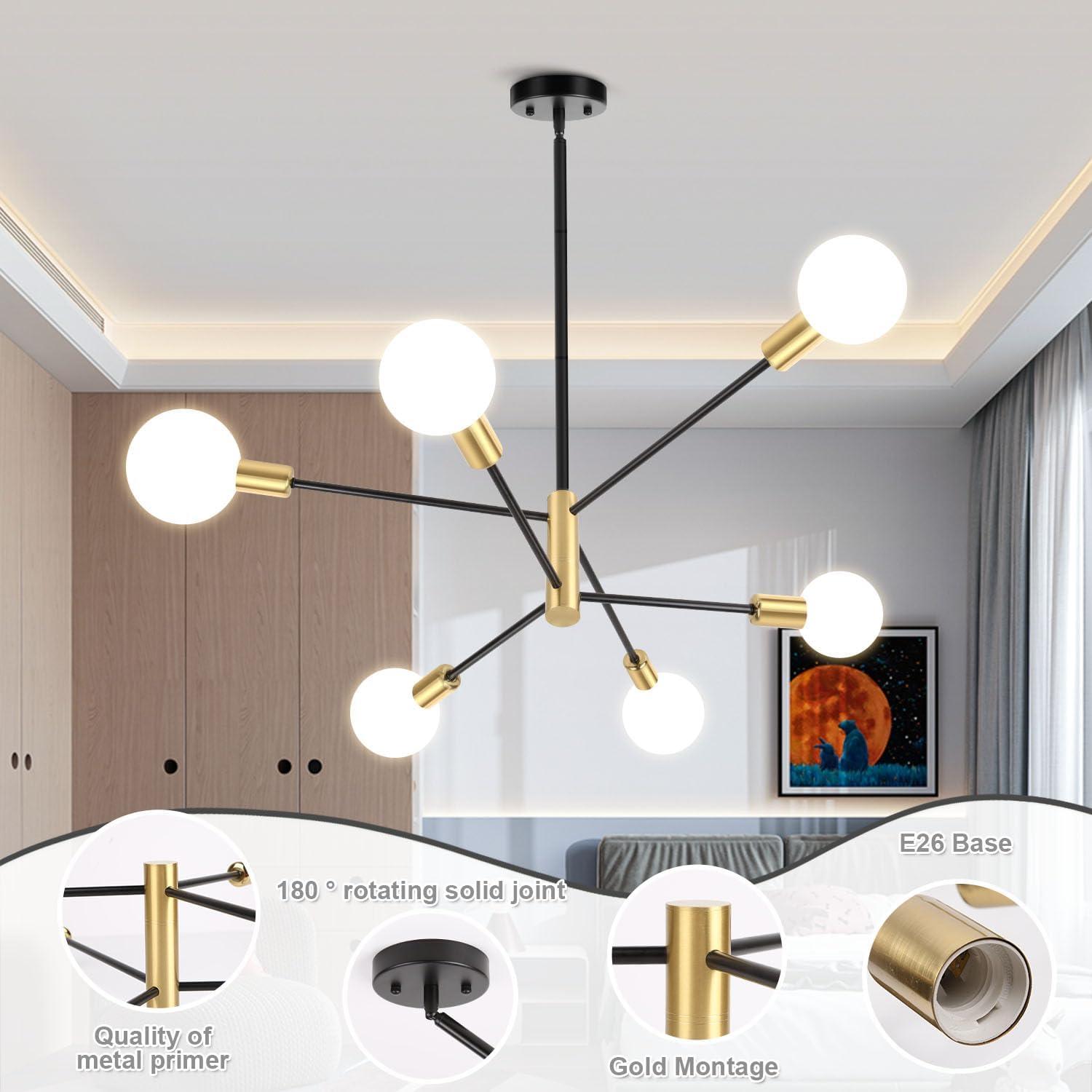 Cobina 6 - Light Dimmable Sputnik Sphere Chandelier