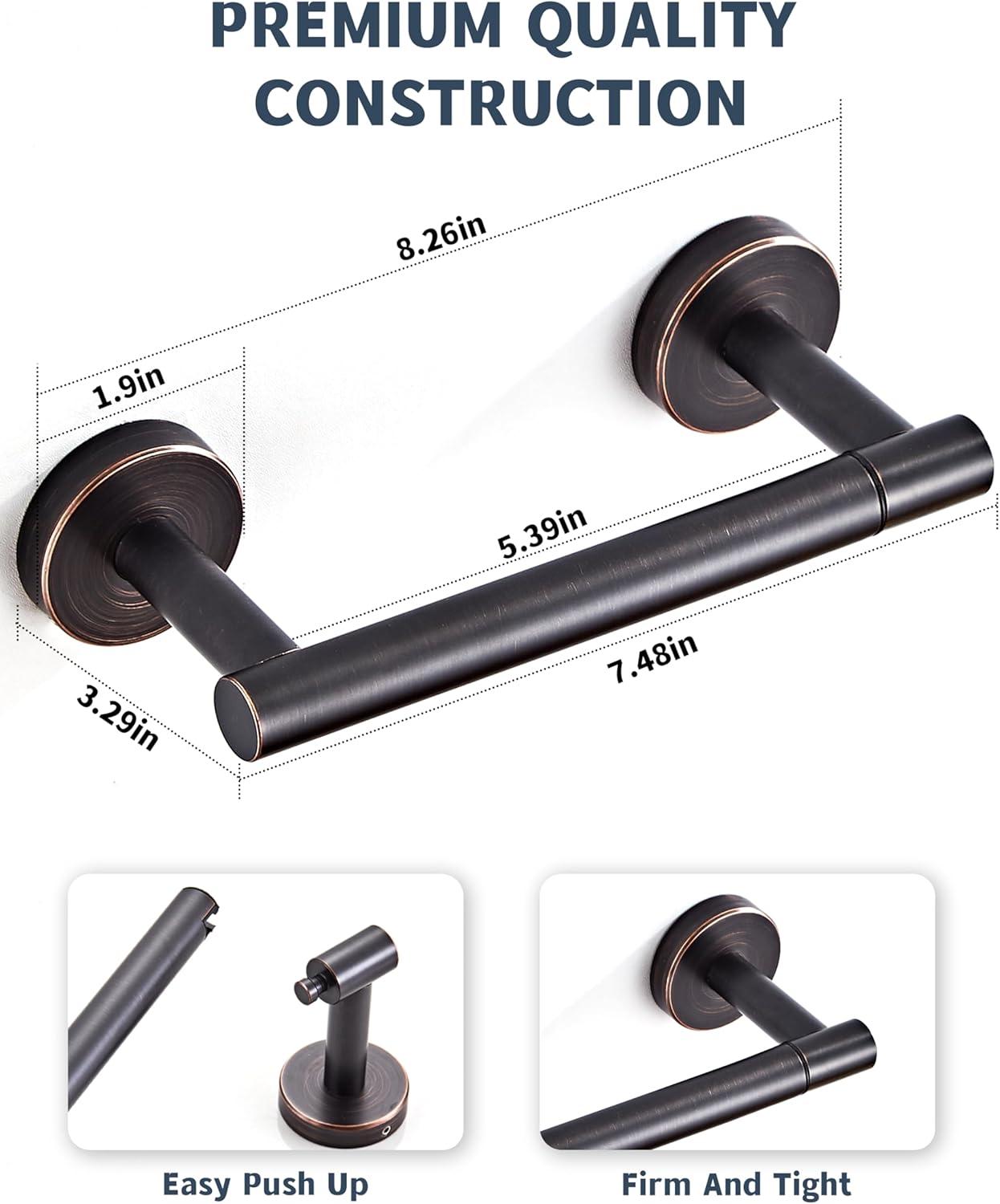 LANFENG Matte Black Double Post Pivoting Wall Mounted Stainless Steel Toilet Paper Holder for Bathroom RV  by RARXTR