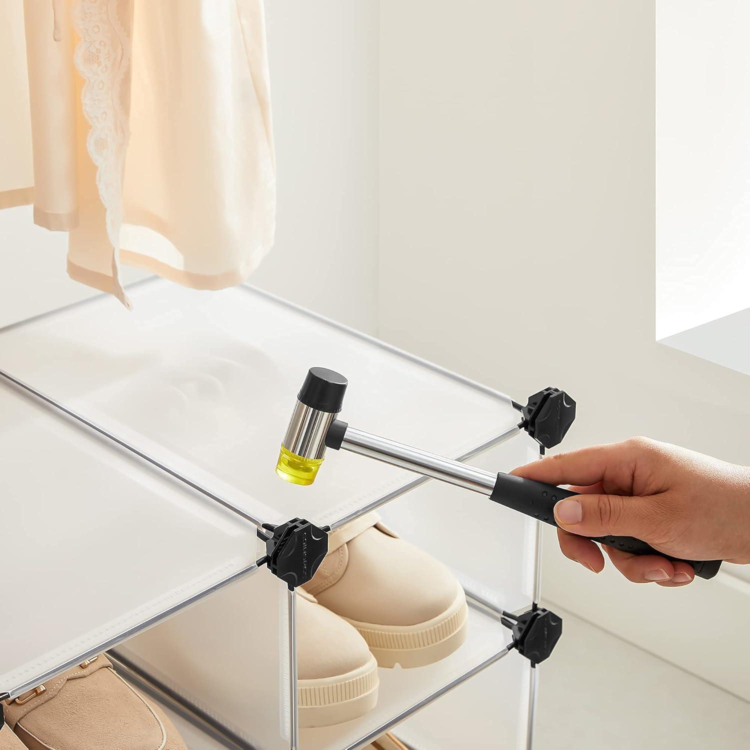 16-Cube Shoe Rack Organizer – Modular Plastic Storage Cabinet for Entryway, Closet, Hallway, Space-Saving Shoe Shelf for Bedroom , Bathroom