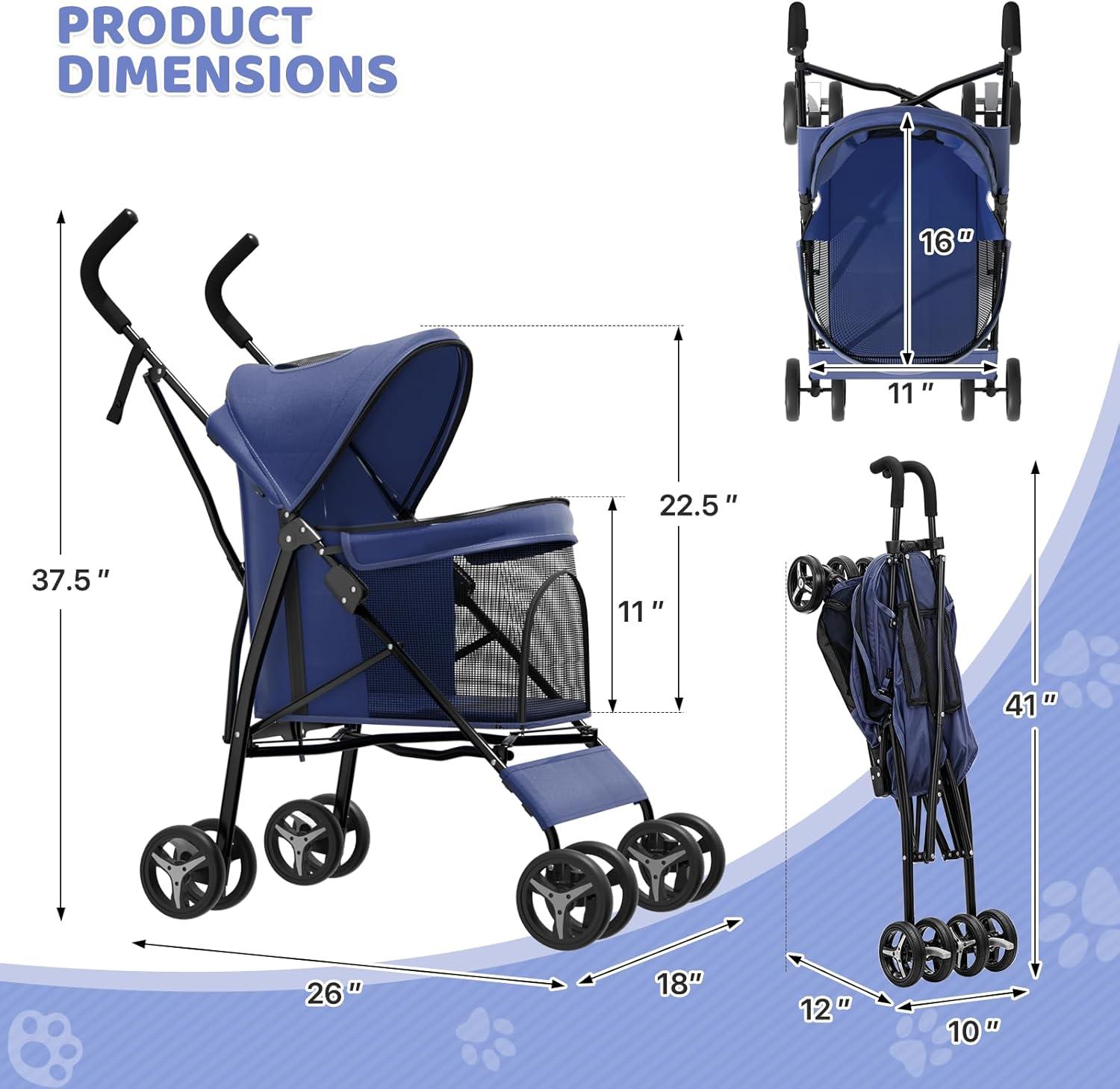 Foldable Pet Stroller