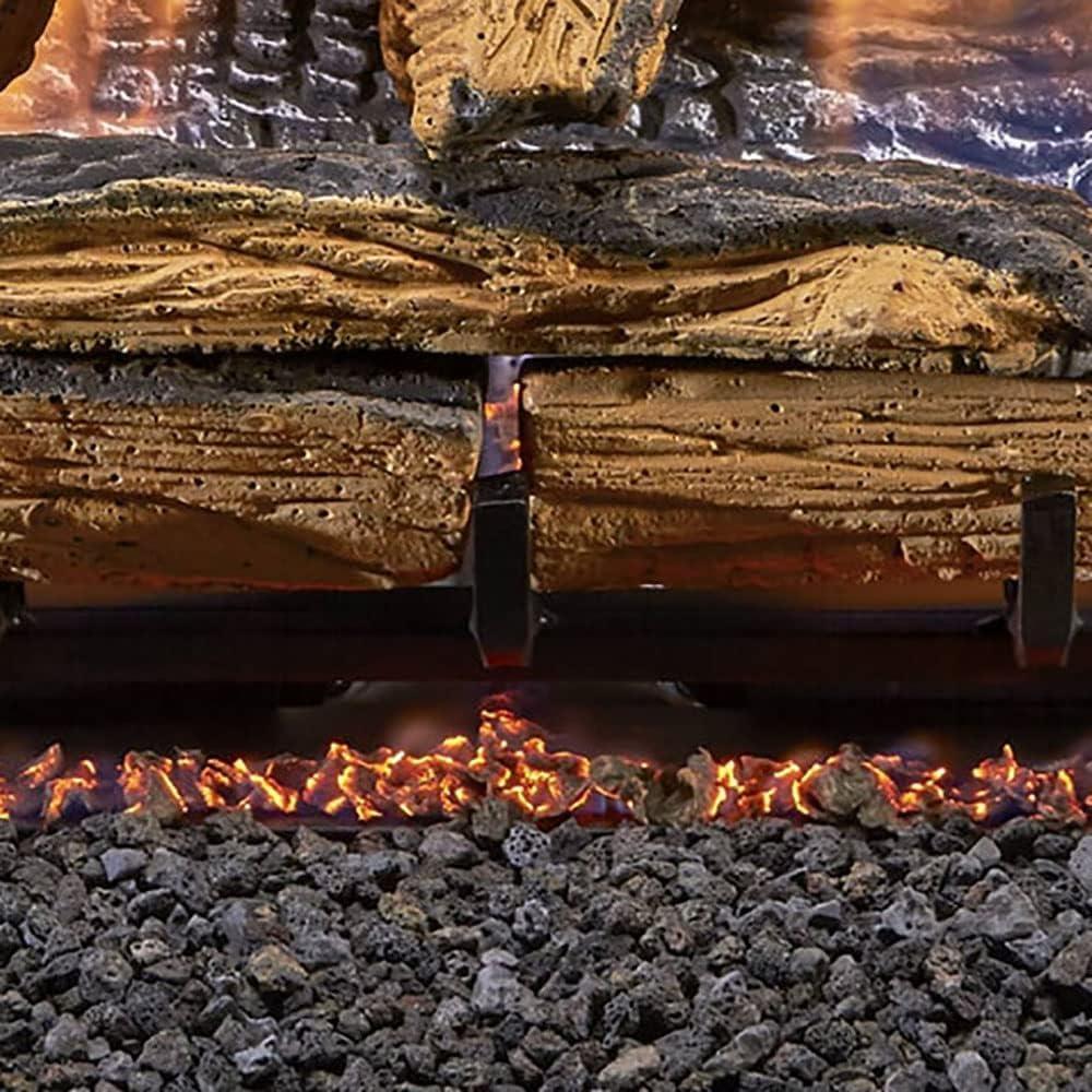 Duluth Forge Duluth Forge Ventless Dual Fuel Gas Log Set, Split Oak, T-Stat Control