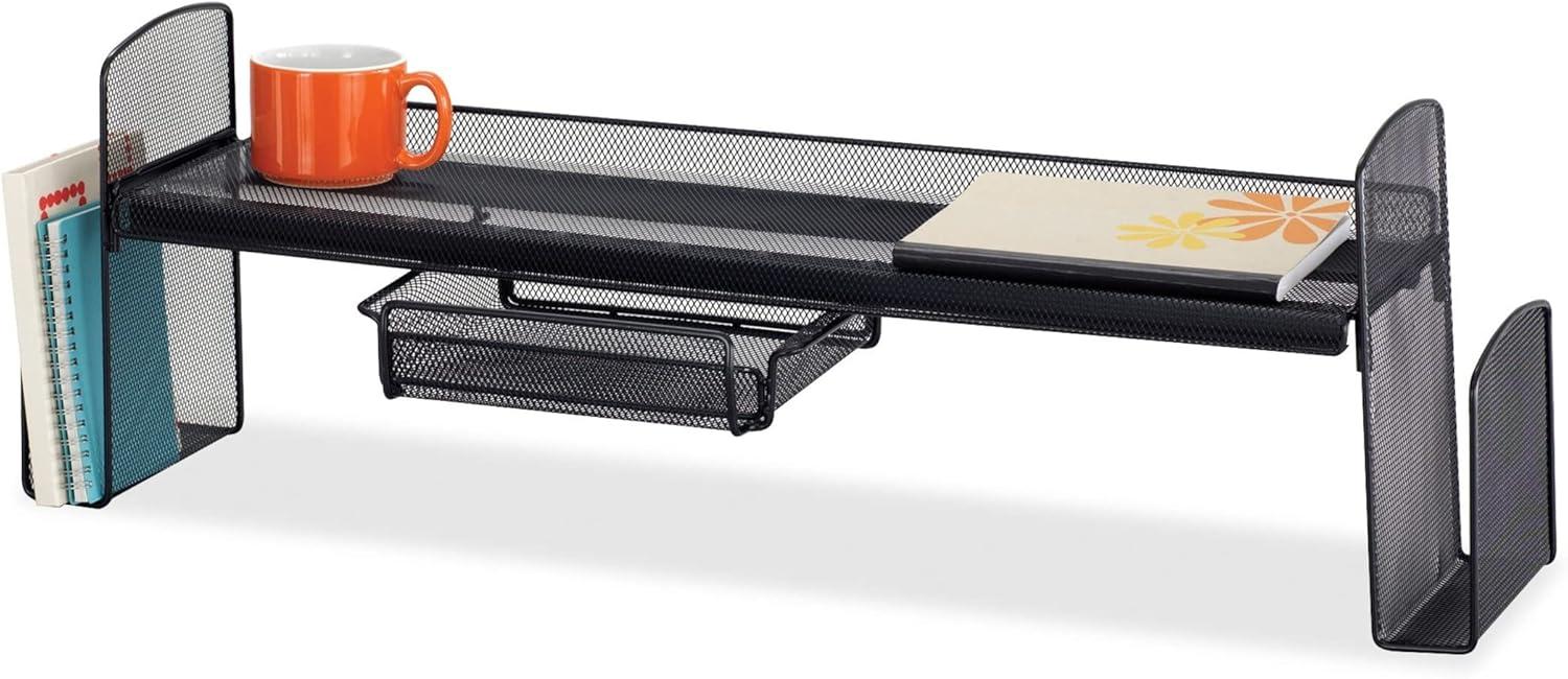 Safco Products Company Onyx 10" H x 31.5" W Desk Hutch