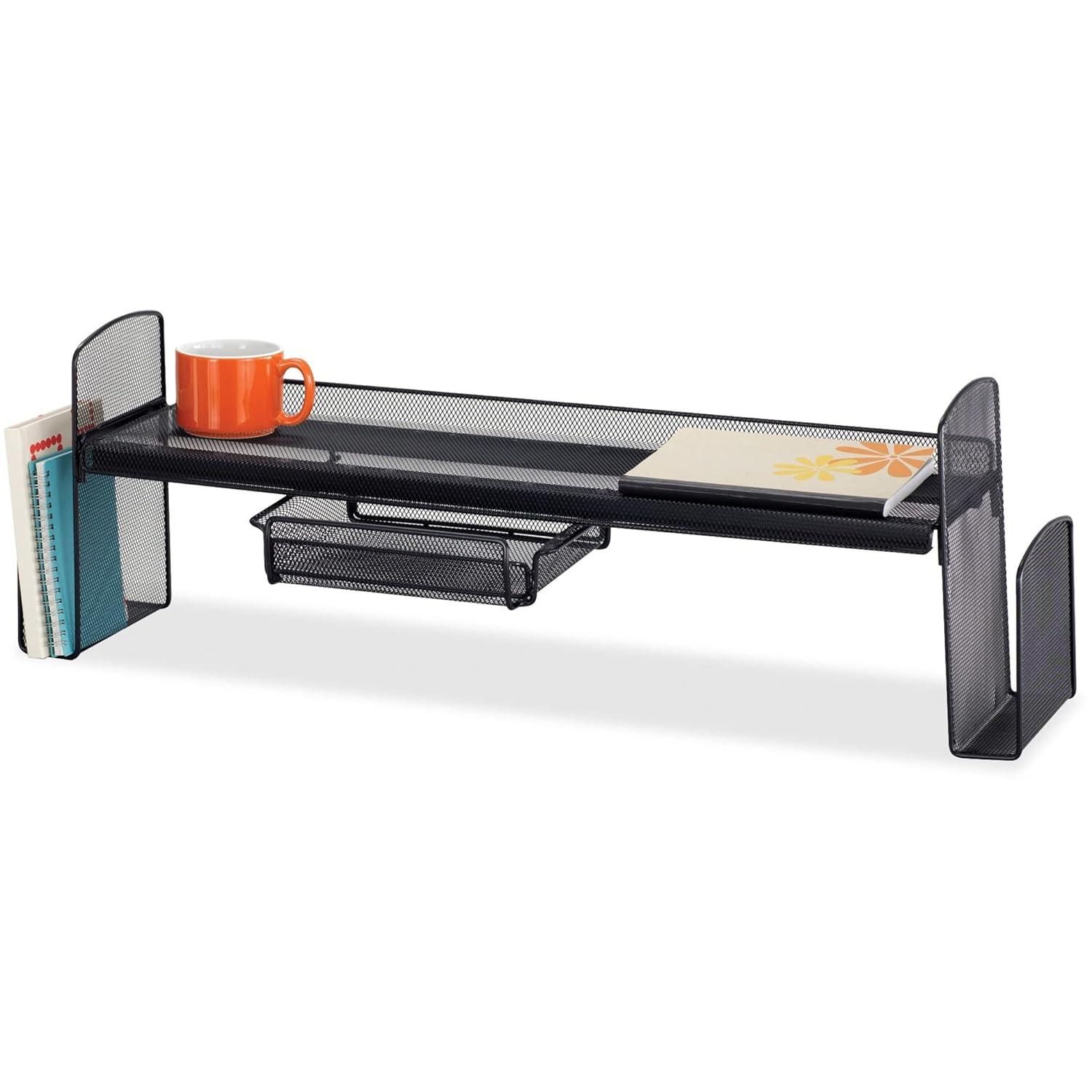 Safco Products Company Onyx 10" H x 31.5" W Desk Hutch
