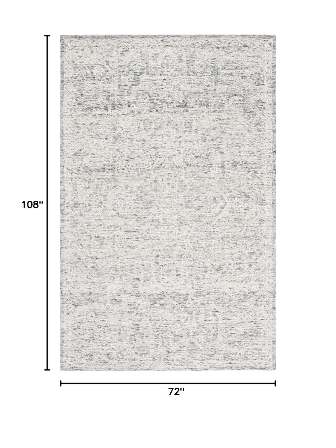 Bungalow Rose Zaher Hand Tufted Wool/Cotton Oriental Rug in Gray/Ivory
