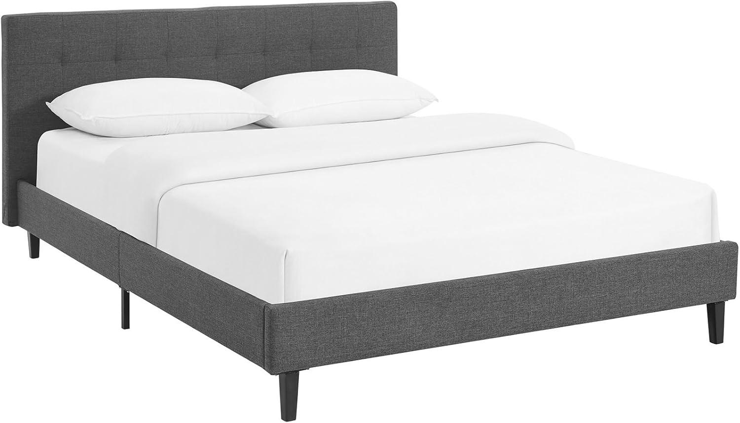 Modway Linnea Queen Fabric Bed - Grey