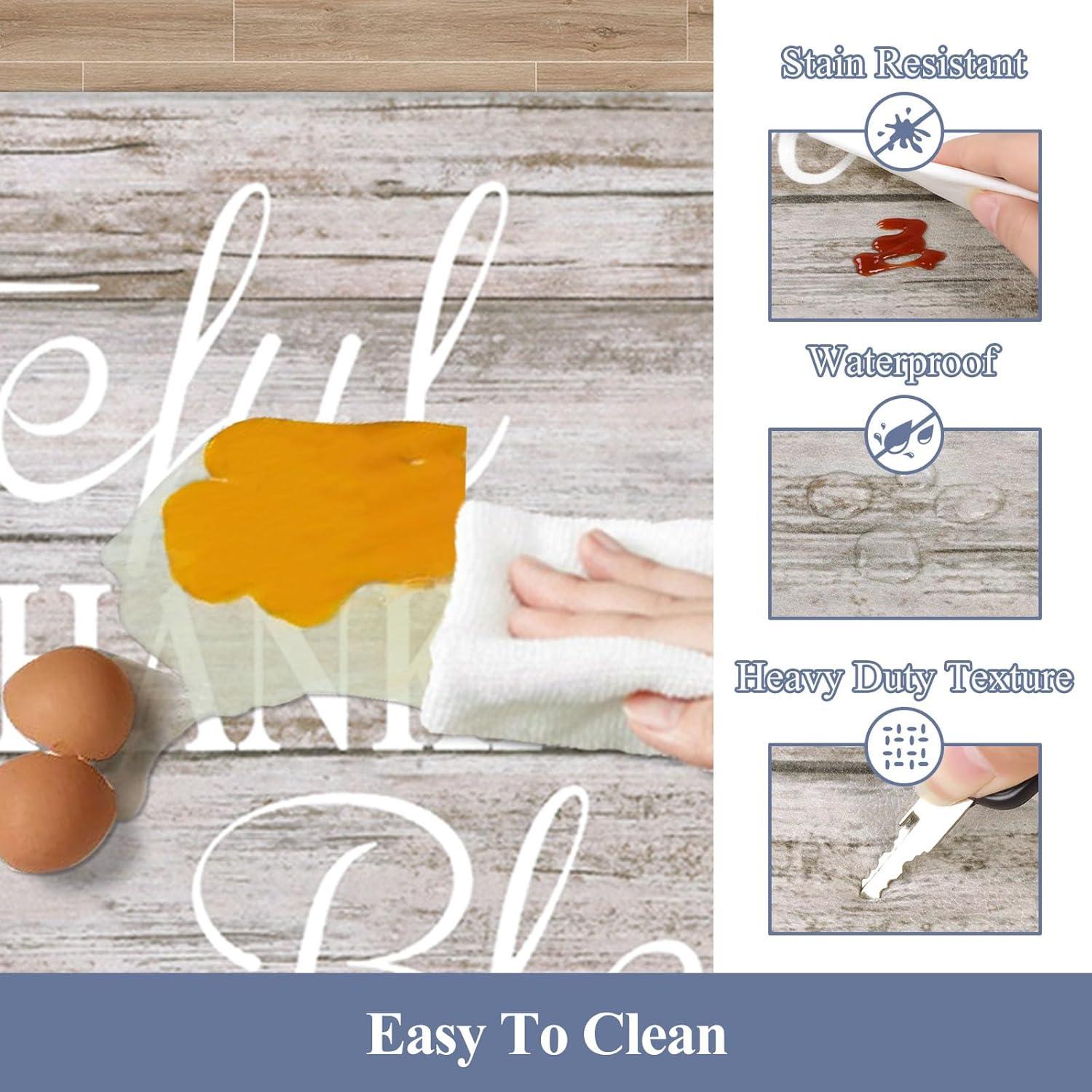 Rosalind Wheeler The Anti Fatigue Kitchen Mat Set of 2 Non Slip Cushioned Kitchen Mats for Floor Waterproof Farmhouse Kitchen Rugs and Mats Set Comfort Standing Desk Mat Carpet