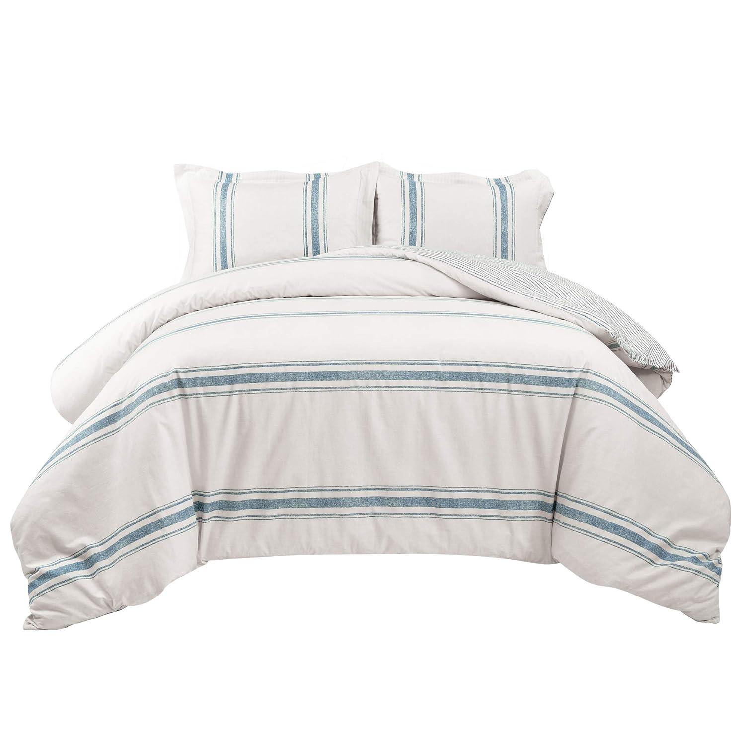 Standard Cotton 460 TC Reversible 3 Piece Duvet Cover Set