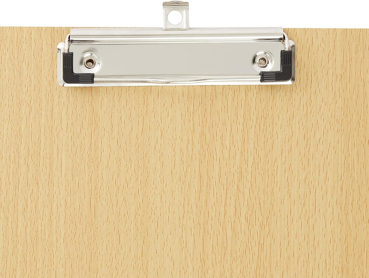Juvale Extra Large 11x17 Clipboard with Low-Profile Clip, Wooden Vertical Clip Board