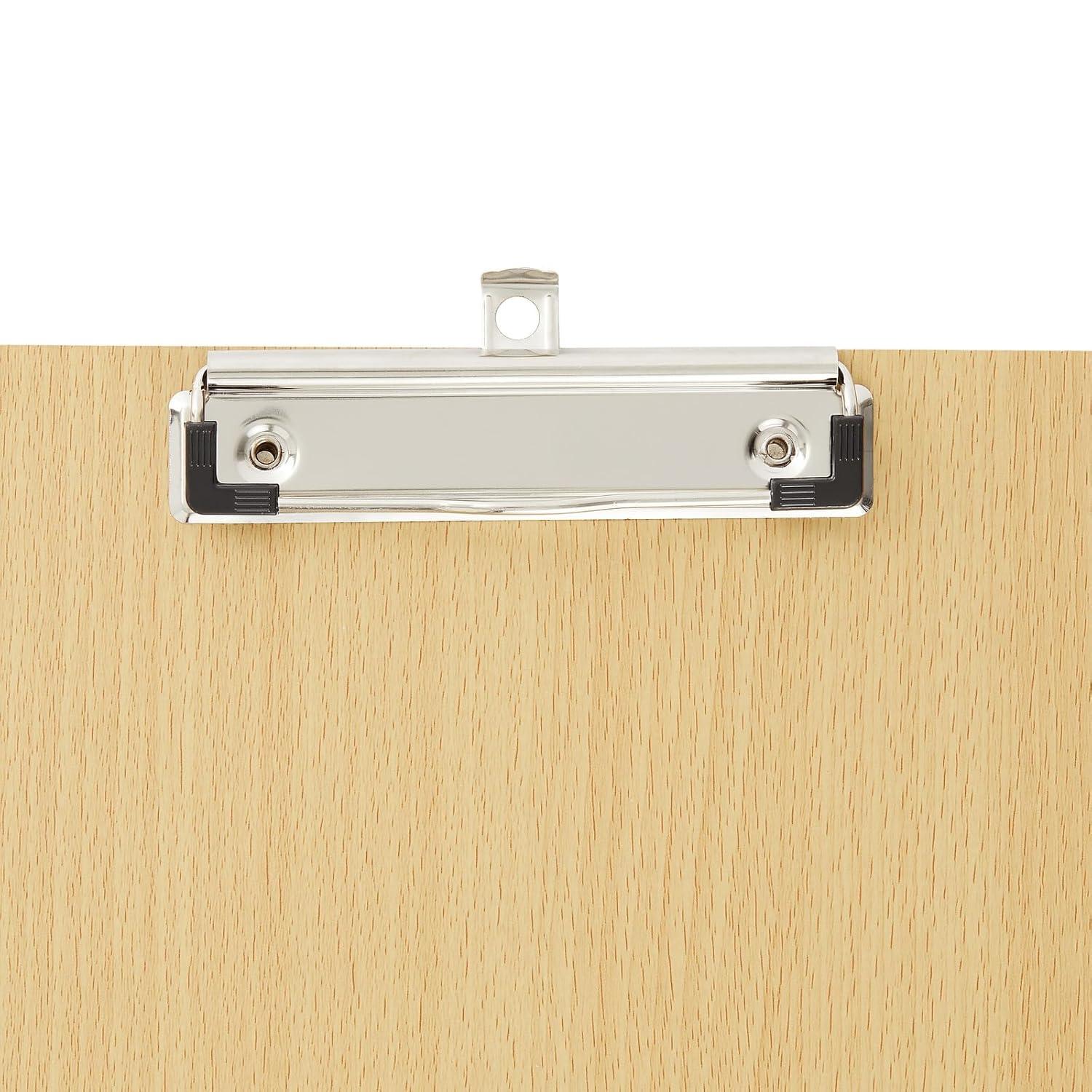 Juvale Extra Large 11x17 Clipboard with Low-Profile Clip, Wooden Vertical Clip Board