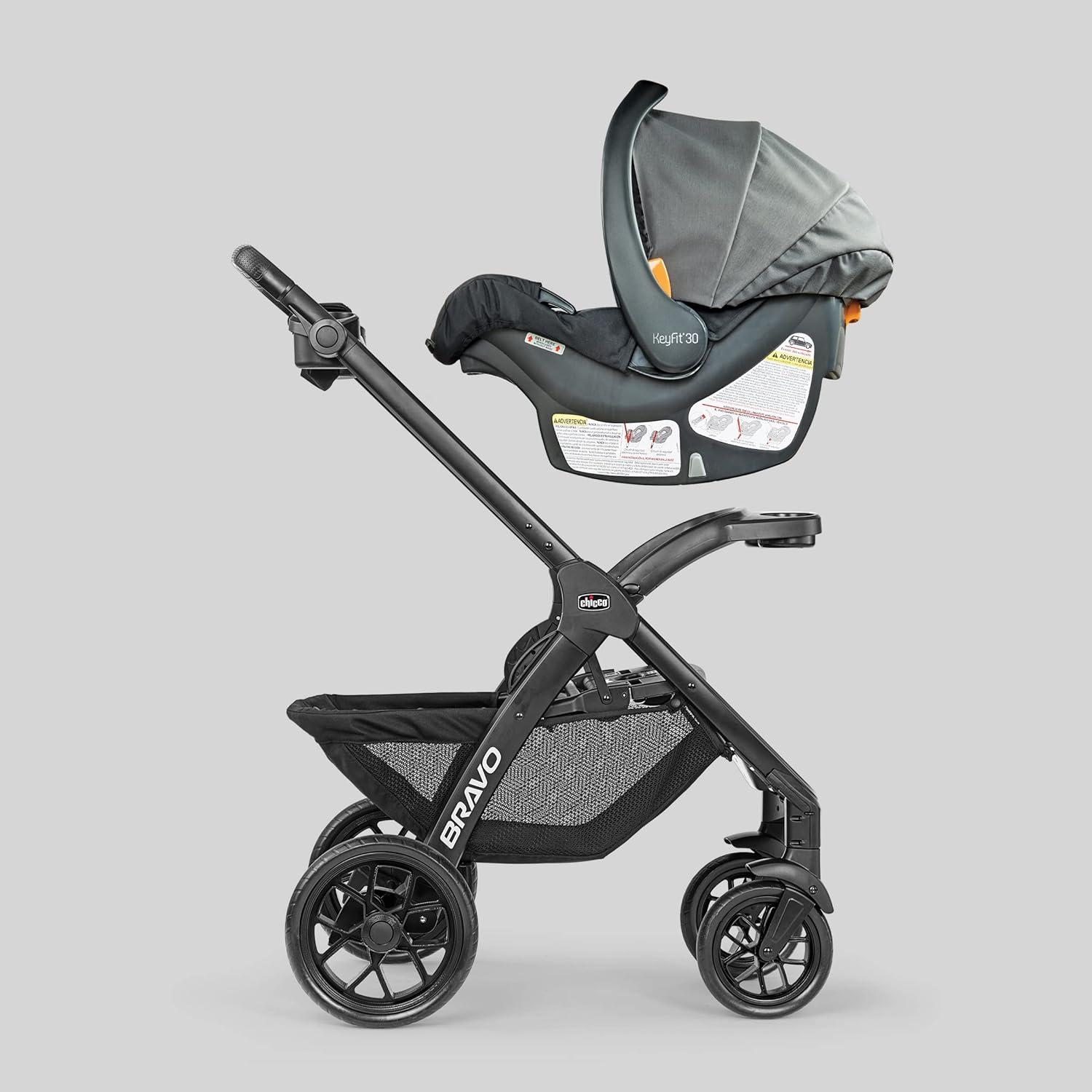 Chicco Bravo LE ClearTex Quick-Fold Stroller - Pewter (Grey), New