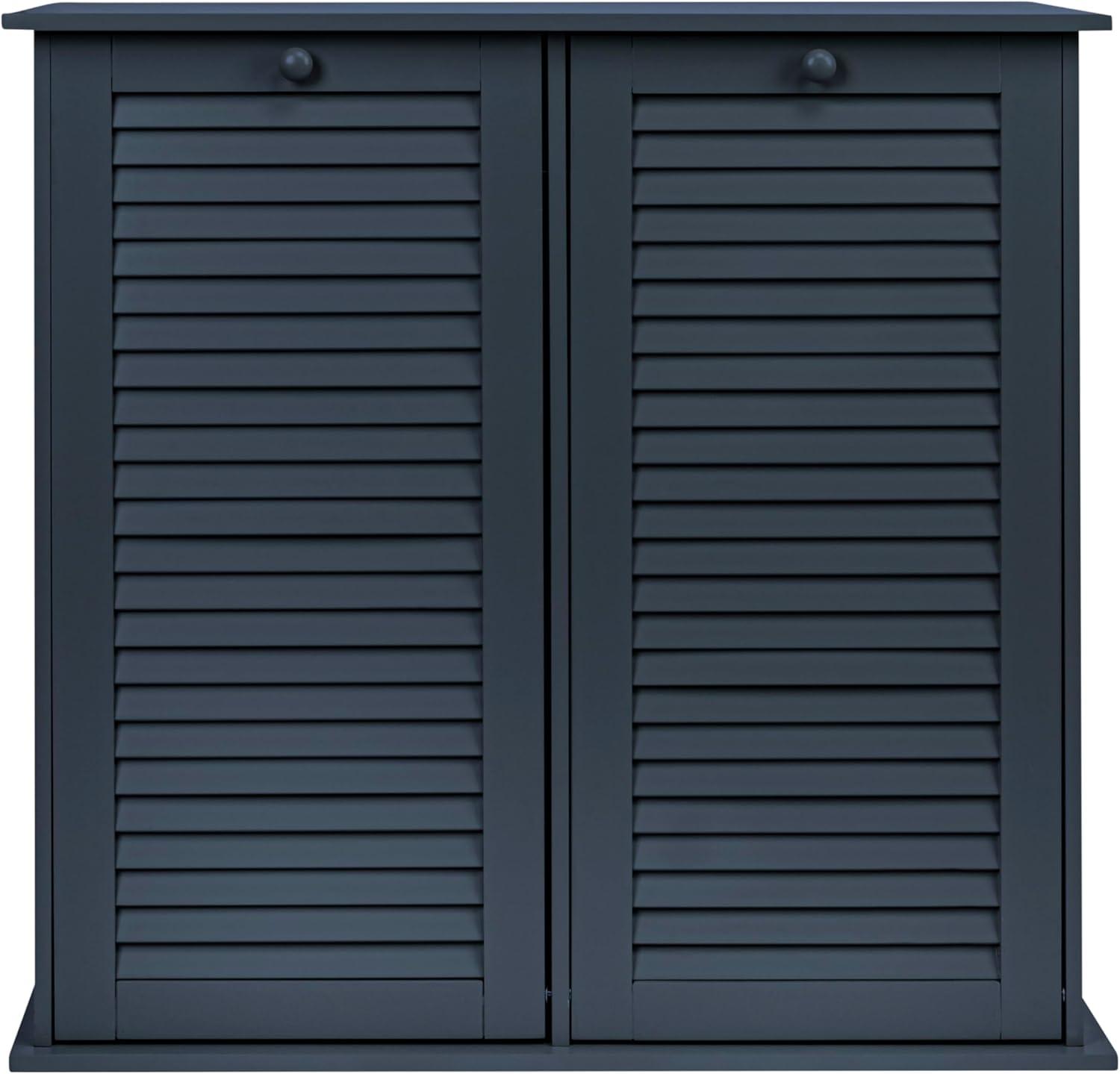 Tilt-out Cabinet Laundry Sorter with Shutter Front, Navy