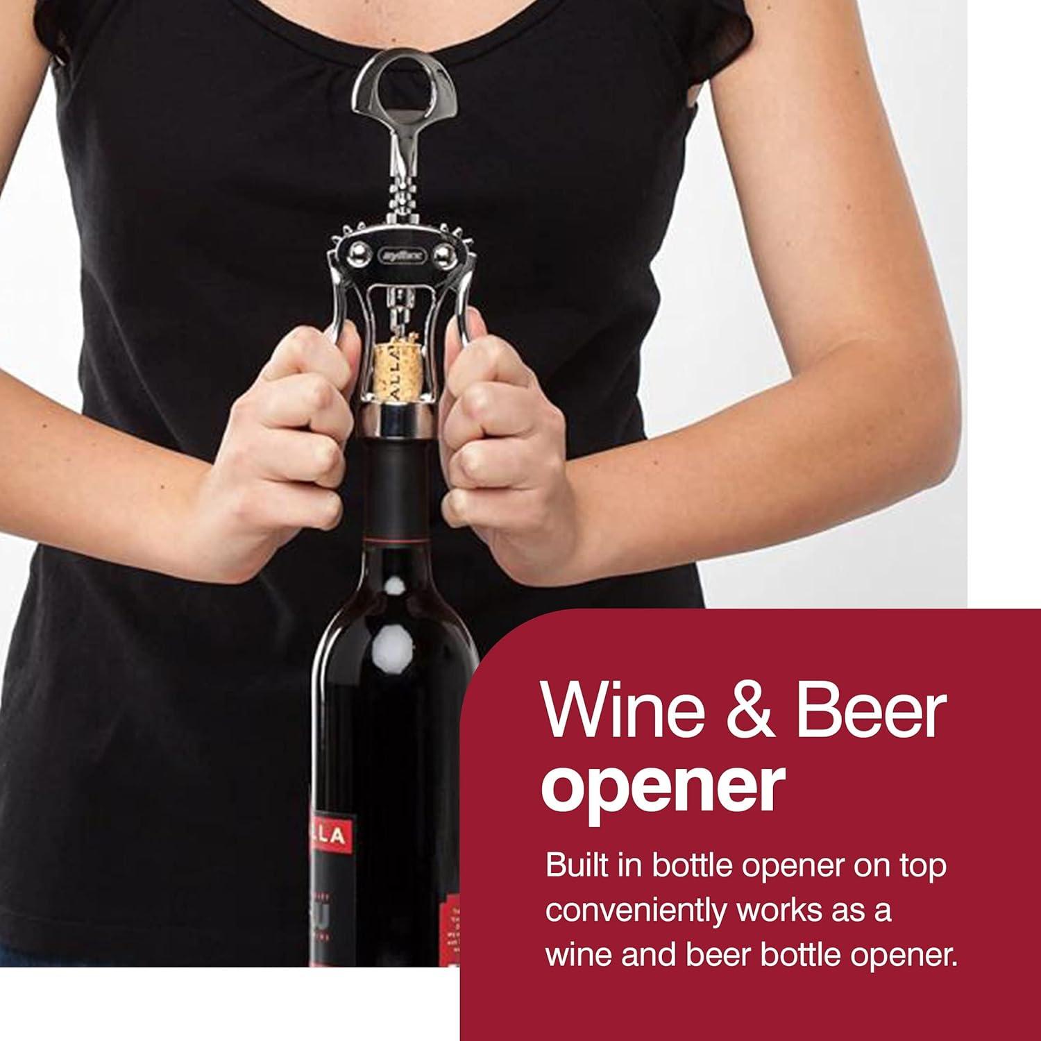 ZYLISS Easy Corkscrew Wine Opener 7.5" Stainless Steel E930046U