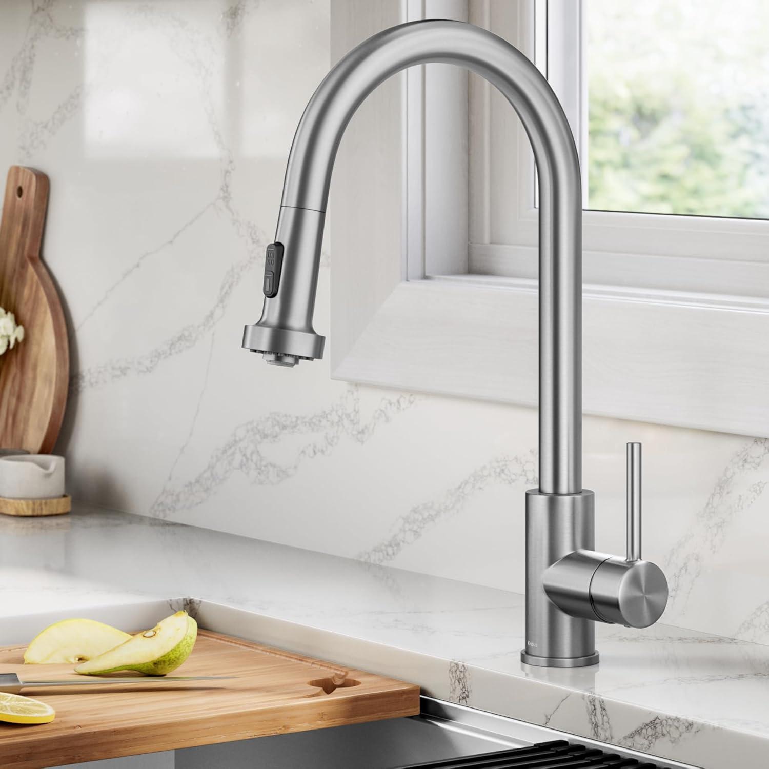 KRAUS Bolden 2-Function Single Handle Pull Down Kitchen Faucet