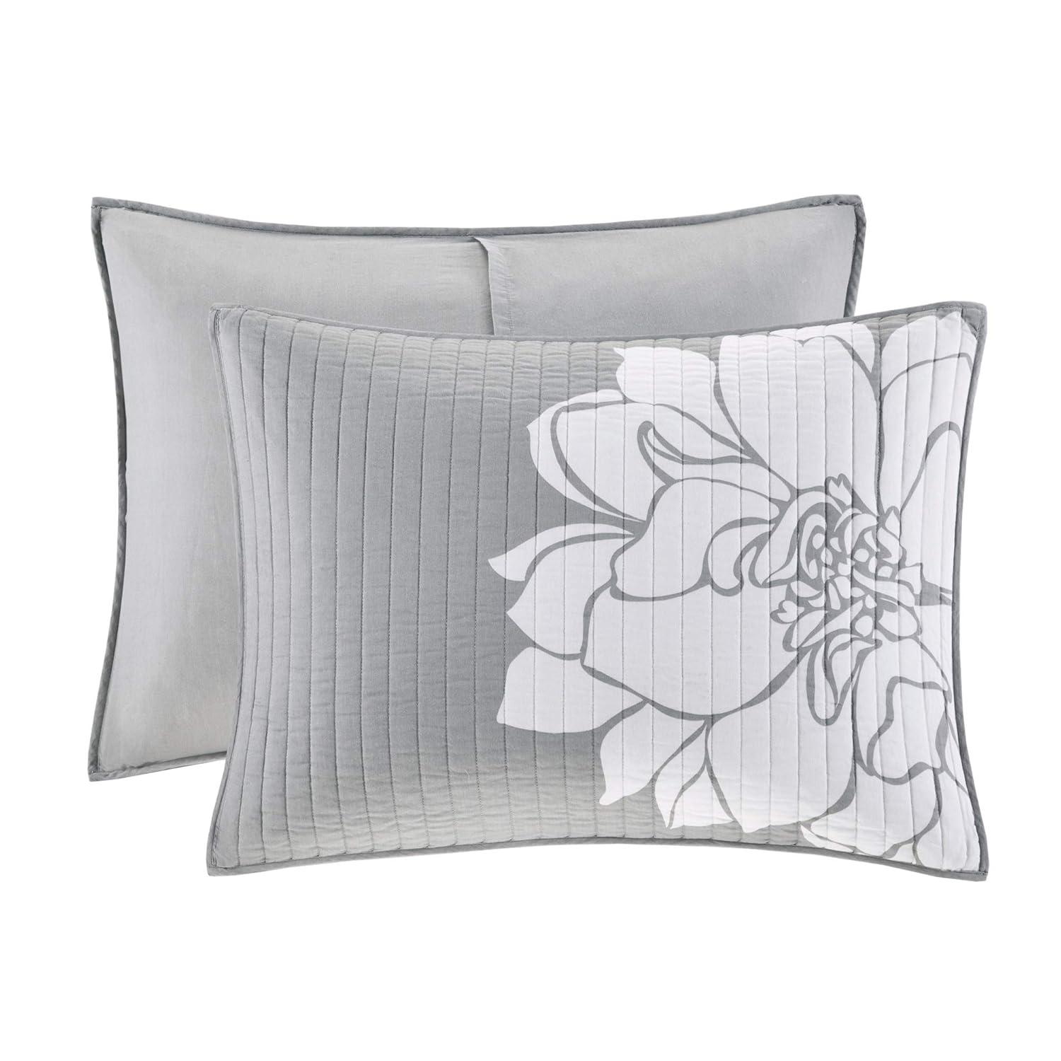 Madison Park Lola Floral 6 Piece Reversible Cotton Quilt Set