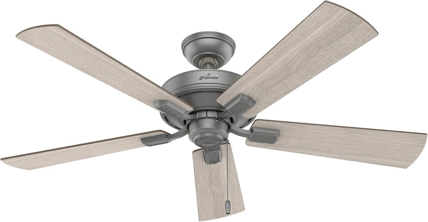 52" Crestfield 5 - Blade Modern Farmhouse Indoor Ceiling Fan with Light and Pull Chains