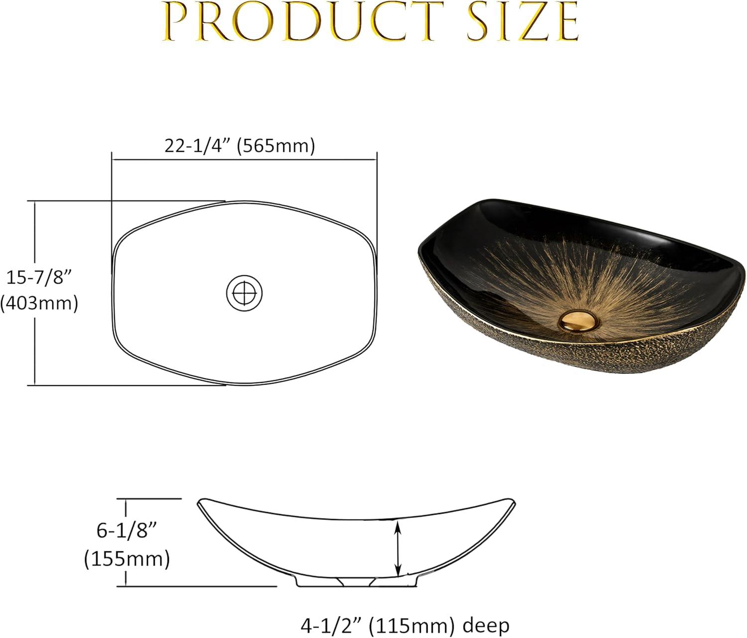 MEJE 15.88'' Ceramic Oval Bathroom Sink