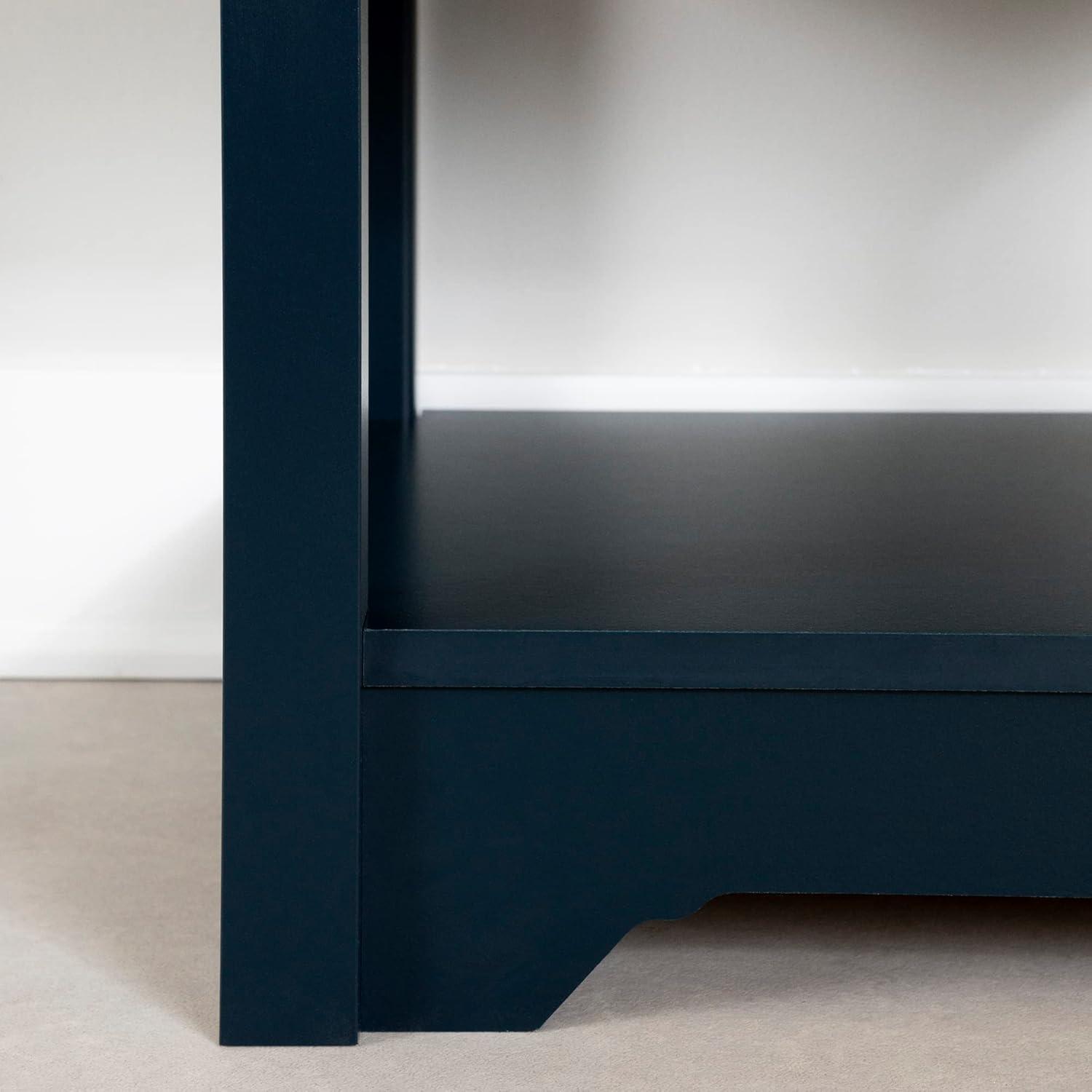 Farnel End Table Navy Blue - South Shore: Laminated Particle Board, 22.5" High, CARB Certified
