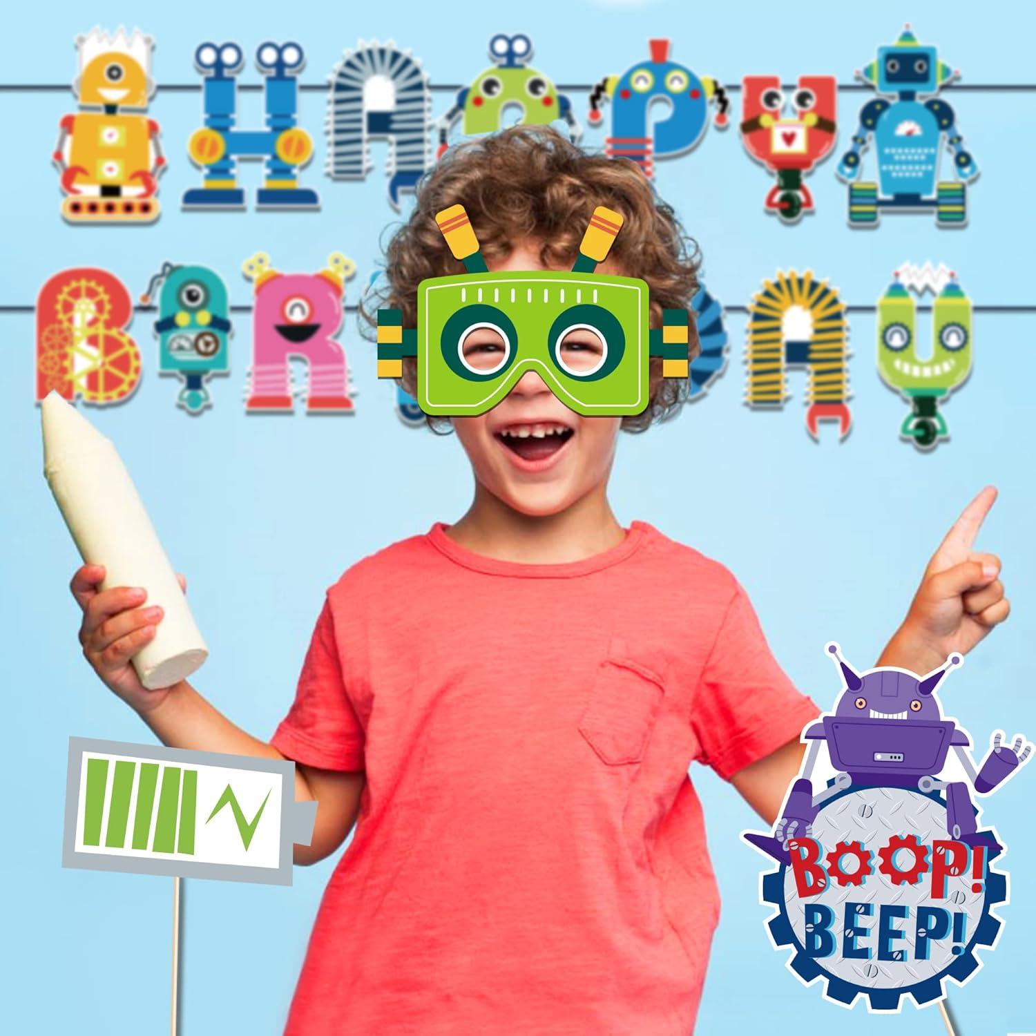 12 PCS Robot Paper Masks Birthday Party Cosplay Masks for Birthday Partys Bots Party Supplies Gift Robots Favor Cosplay Dress up Costumes for Kids Boy Girl Favors