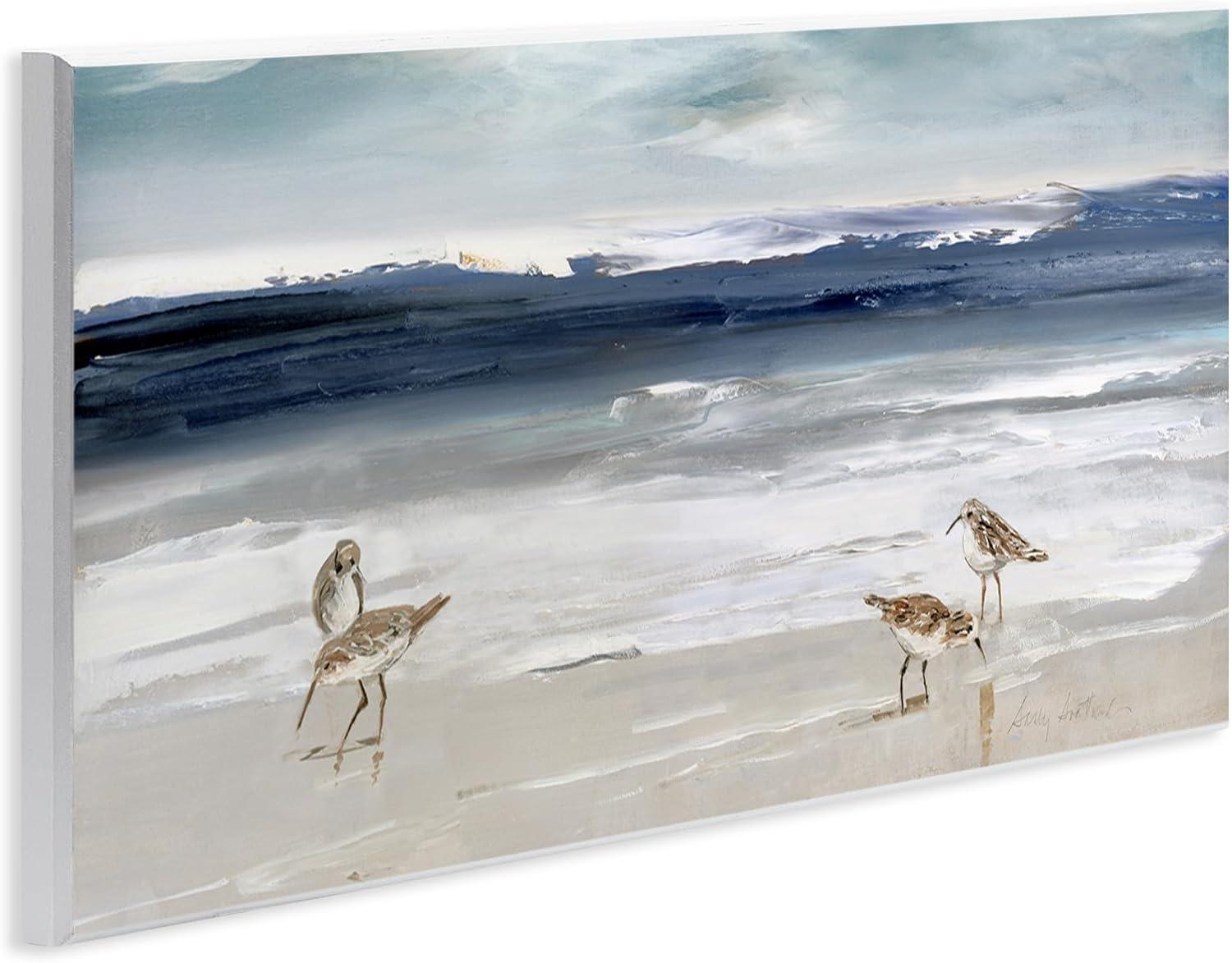 " Sandpipers Grazing Sea Shore " by Sally Swatland