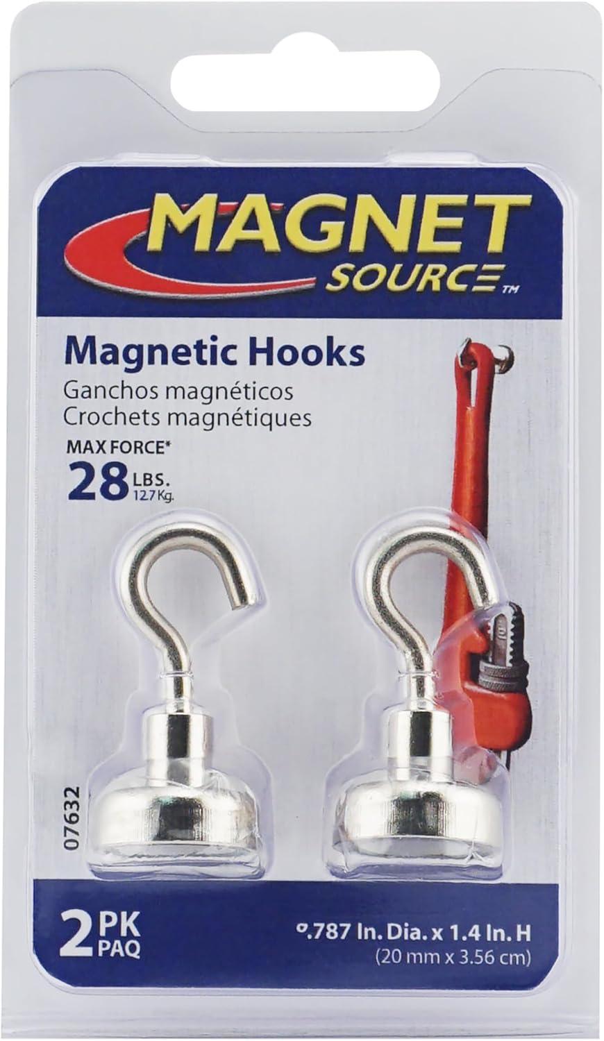 Master Magnetics 07632 The Magnet Source Magnetic Hook, Silver