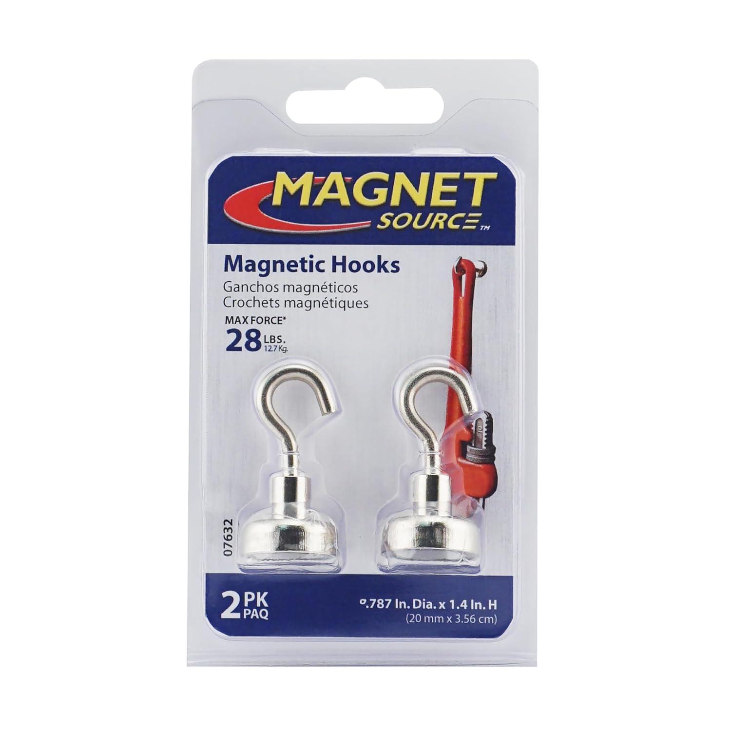 Master Magnetics 07632 The Magnet Source Magnetic Hook, Silver