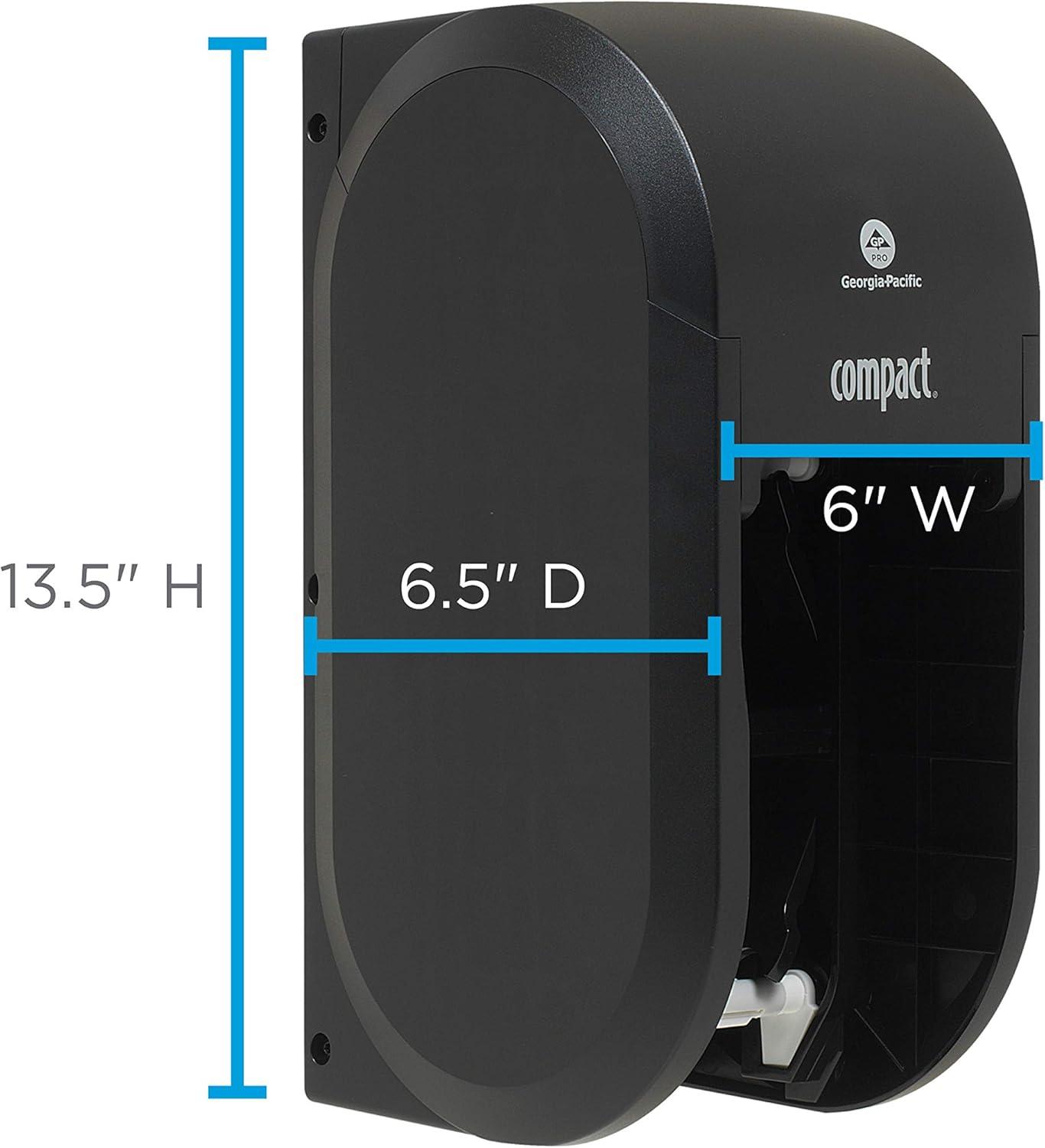 Georgia Pacific  Black Vertical Double Roll Toilet Paper Dispenser