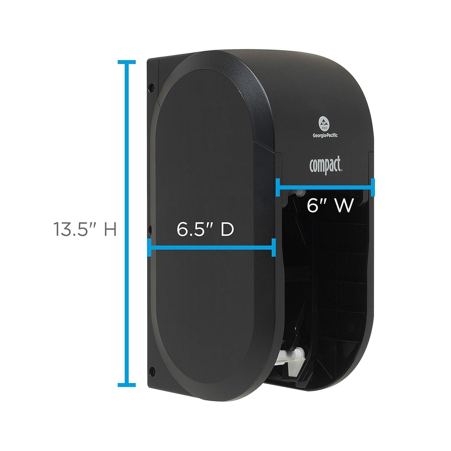 Georgia Pacific  Black Vertical Double Roll Toilet Paper Dispenser