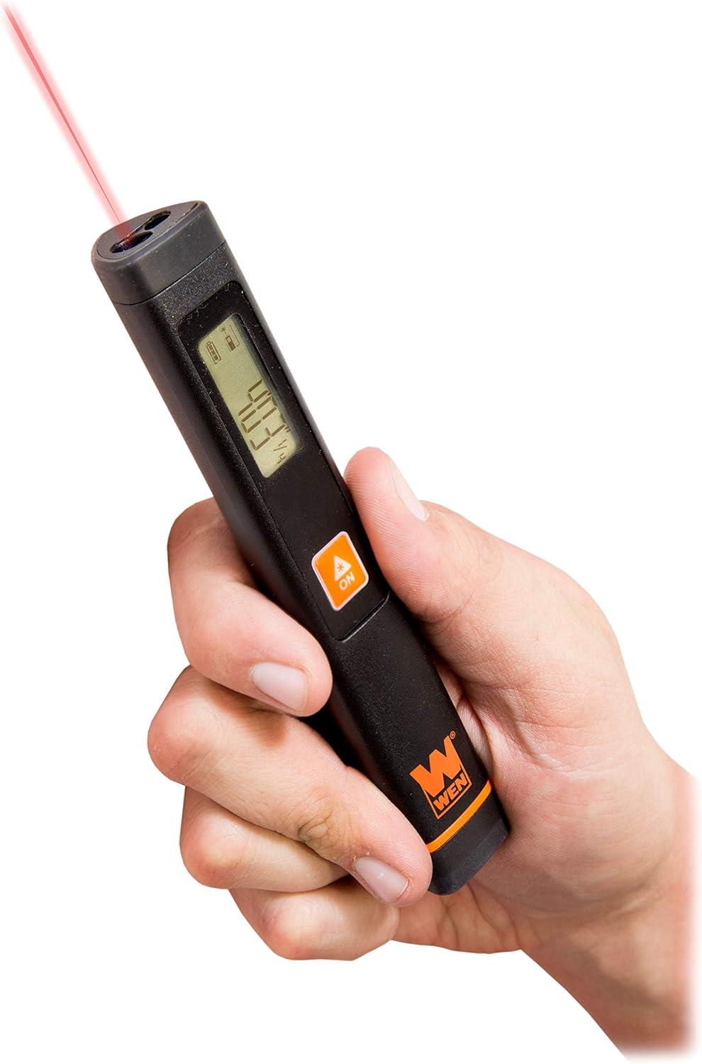 Black Pocket Laser Distance Measure with 32-Foot Range