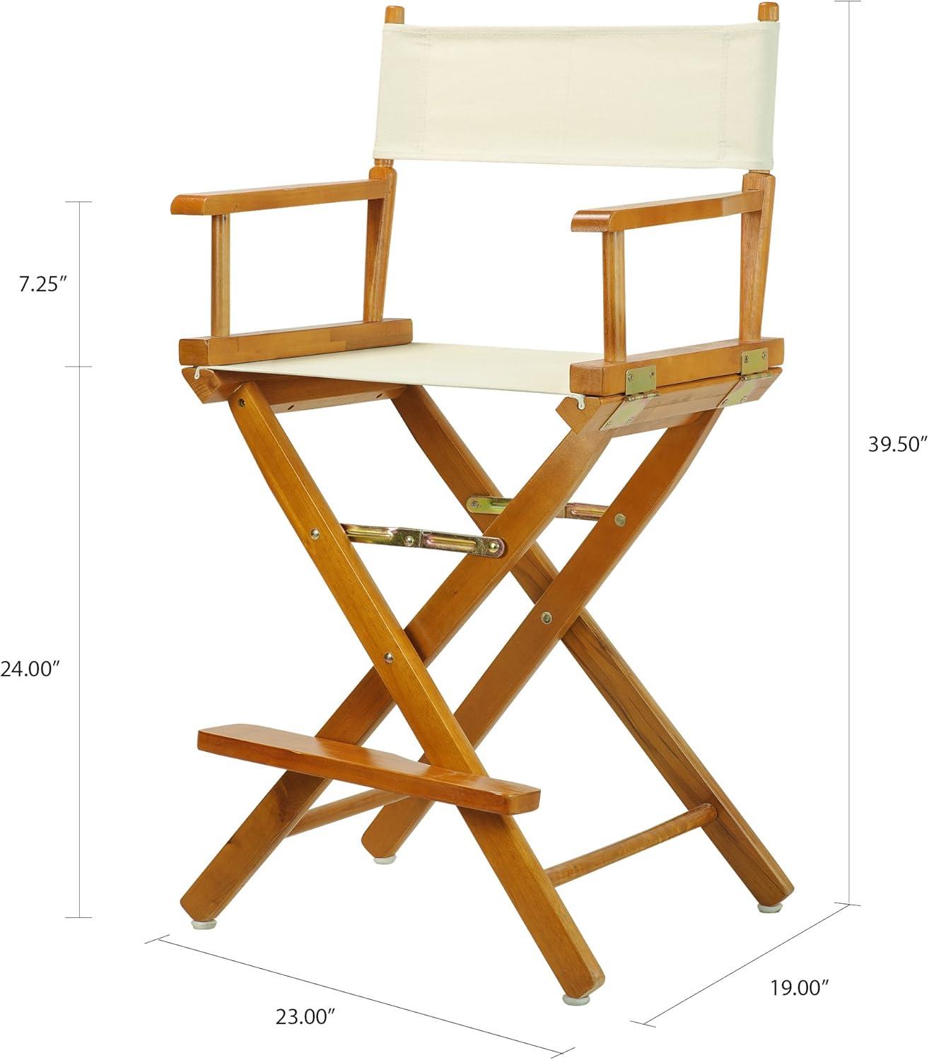 "24" Director's Chair Honey Oak Frame-Natural/Wheat Canvas"