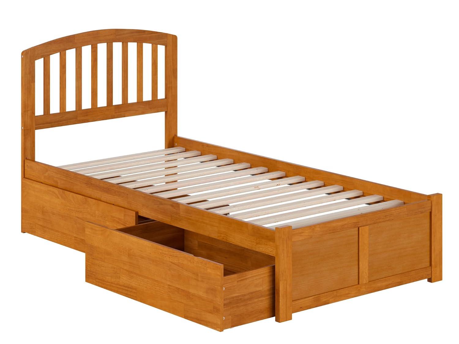 Solid Wood Platform Storage Bed