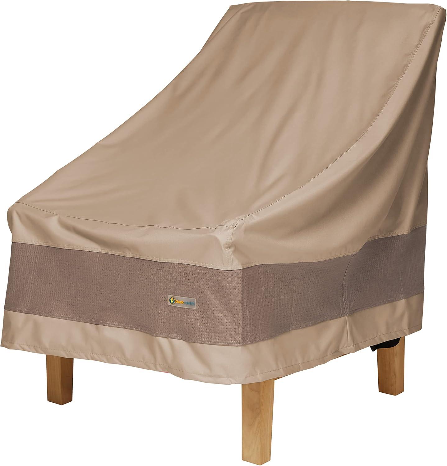 Elegant Waterproof Beige and Brown Patio Chair Cover