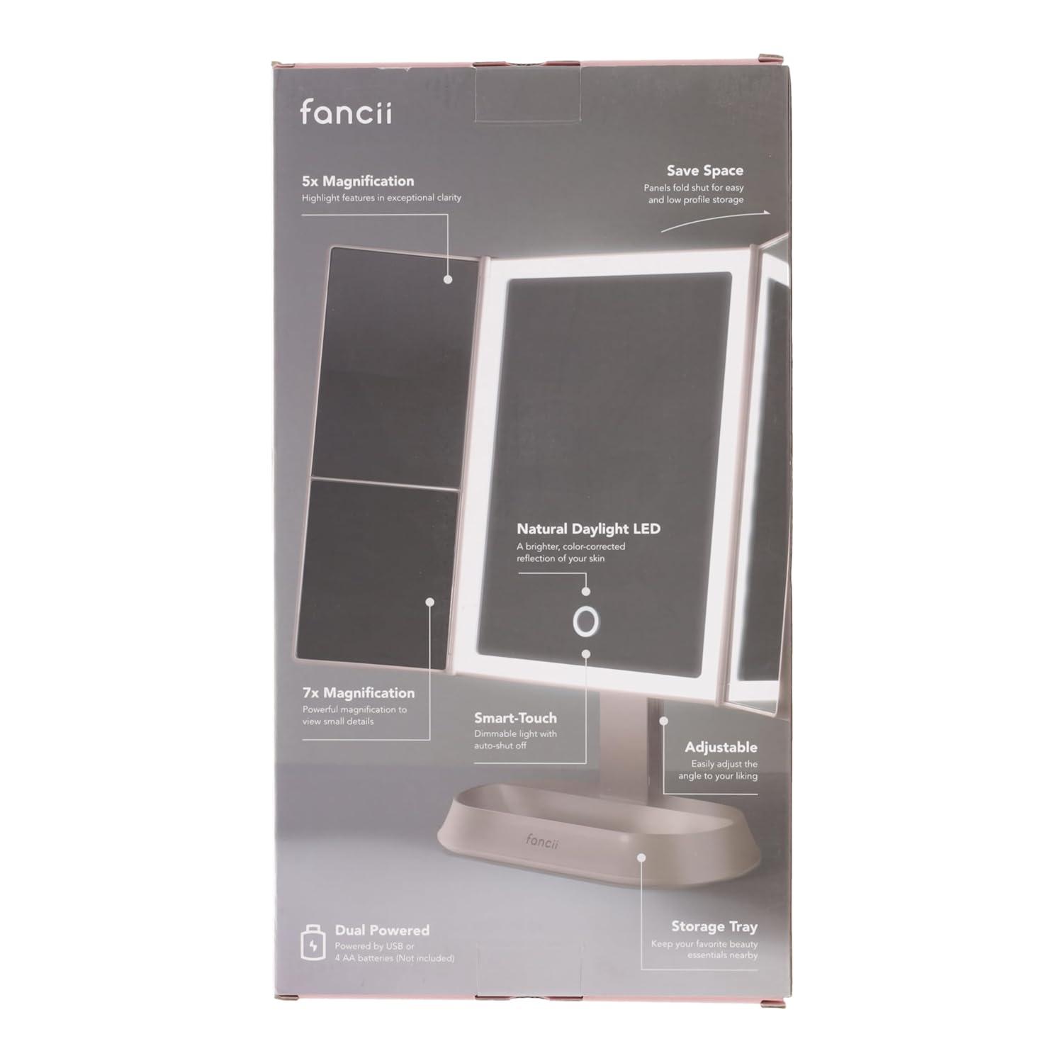 Fancii Modern Lighted Magnifying Makeup Mirror