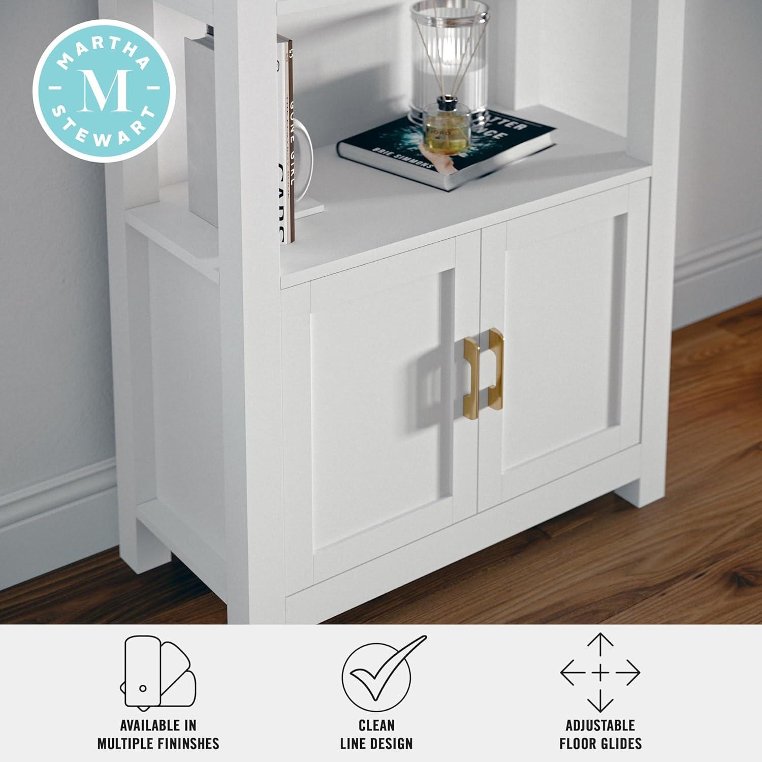 Martha Stewart Teague Martha Stewart 68" Shaker Bookcase with Storage Cabinet