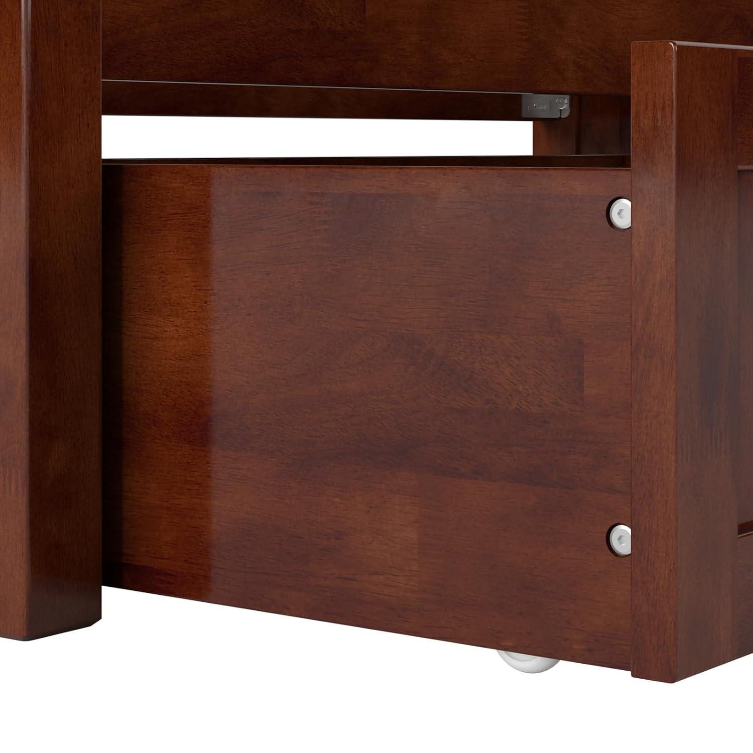 AFI Cambridge Wood Twin Size Daybed Frame with 2 Storage Drawers, Light Toffee