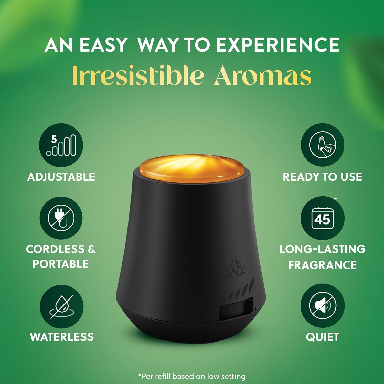 Air Wick Essential Mist Scented Oil Air Freshener Diffuser Device, Black, 1 Piece