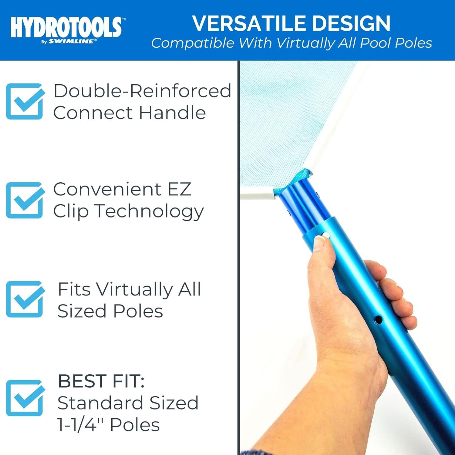 Swimline HYDROTOOLS 8028 Premium Aluminum Leaf Skimmer Net Head Cleaner  For Swimming Pool Spa Fountain Pond Hot Tub  Leaves Bugs Debris Fine Cleaning Maintenance  Heavy Duty Extra Large