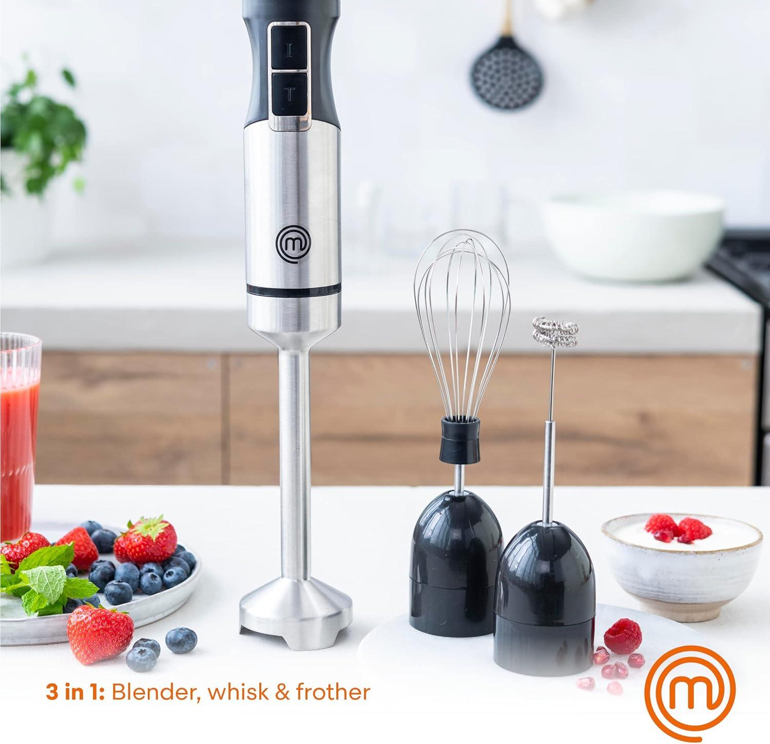 MasterChef® 400-Watt Stainless Steel Hand Blender in Black