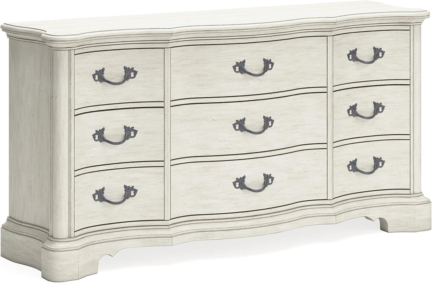 Antique White 72" Traditional Dresser with Dovetail Drawers