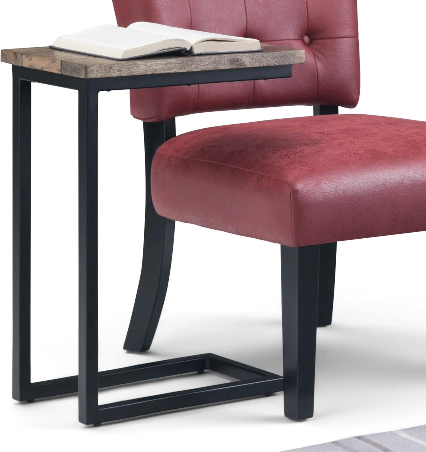Simpli Home Skyler Solid Mango Wood C Side Table
