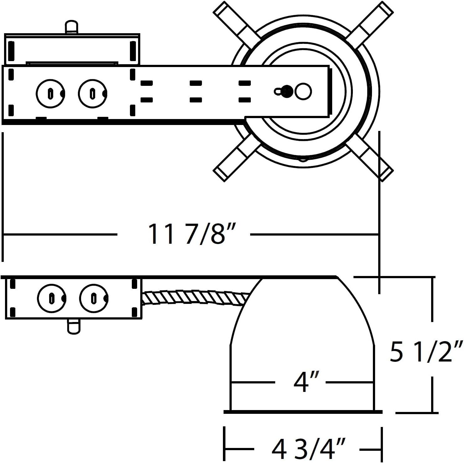 4-Inch Aluminum LED Remodel Housing for Recessed Downlights