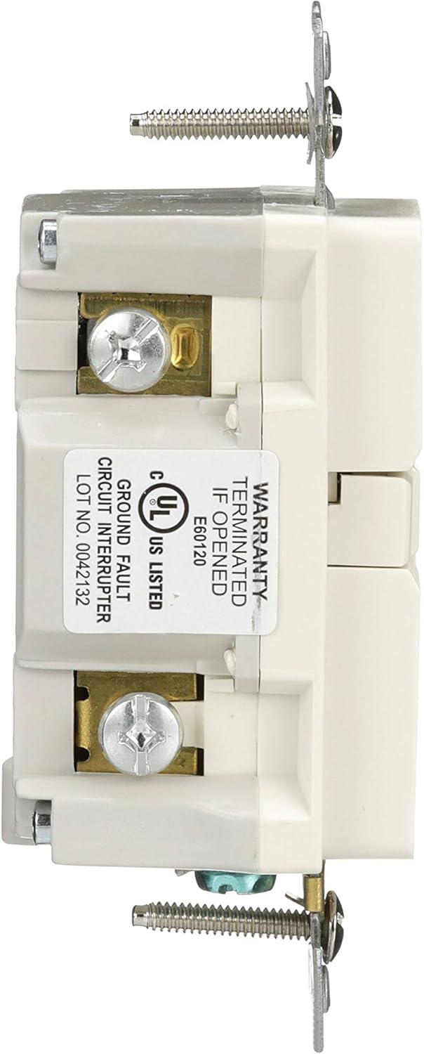 EATON TRSGFA15LA Aaron Hart 15A 125V Tamper Resistant GFCI Receptacle with Audible Alarm, Light Almond