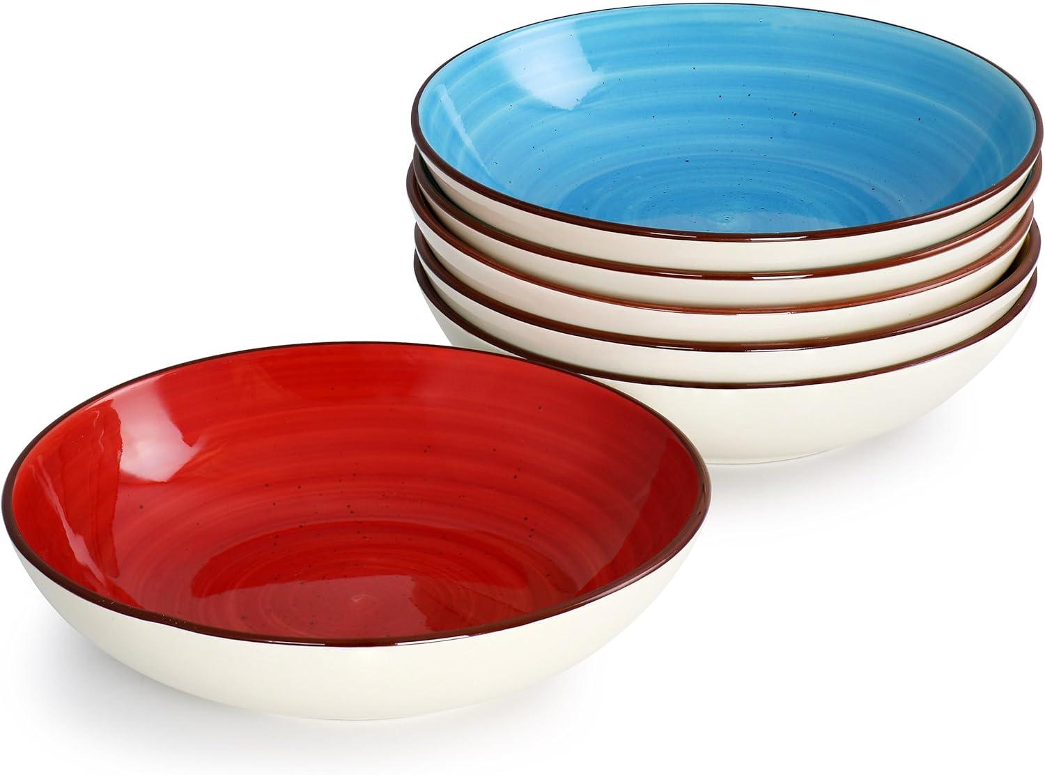 Elama 24-Piece Multicolor Ceramic Dinnerware Set