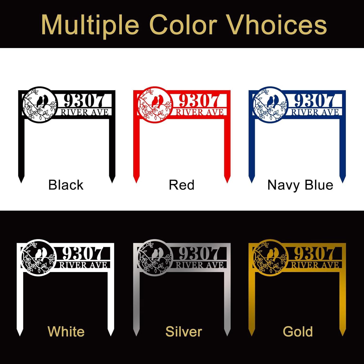 COBEKY Personalized Home Street Number Gate Fence Or Front Door Plaque | Realtor Closing Gift