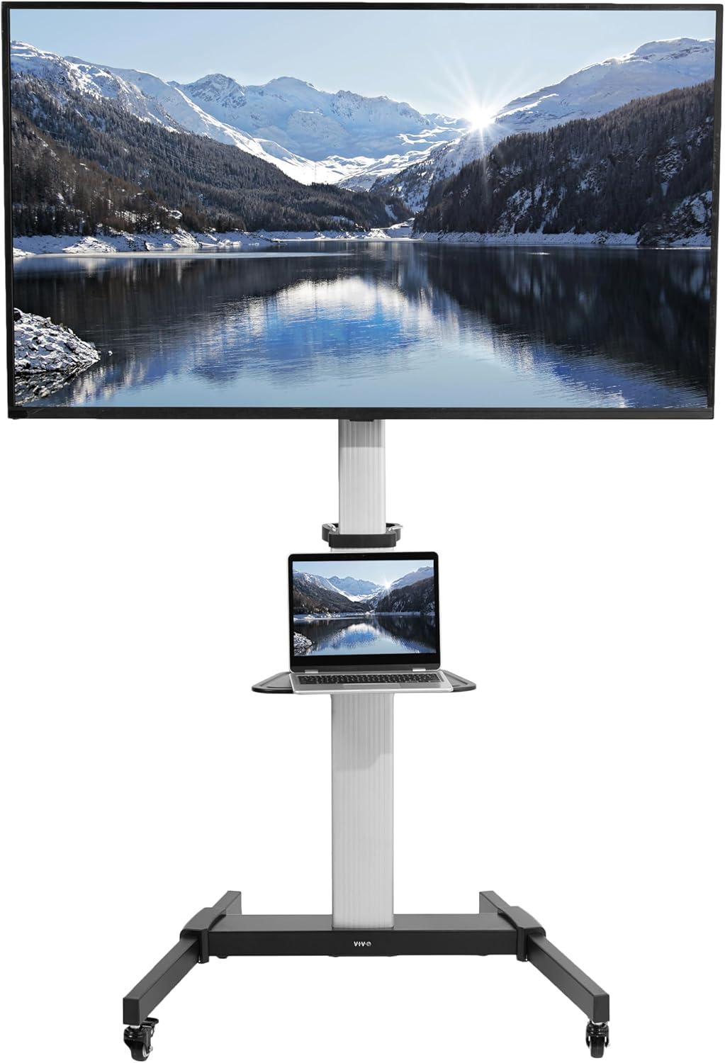 Vivo Heavy Duty TV Cart for 32" to 83" Screens, STAND-TV09